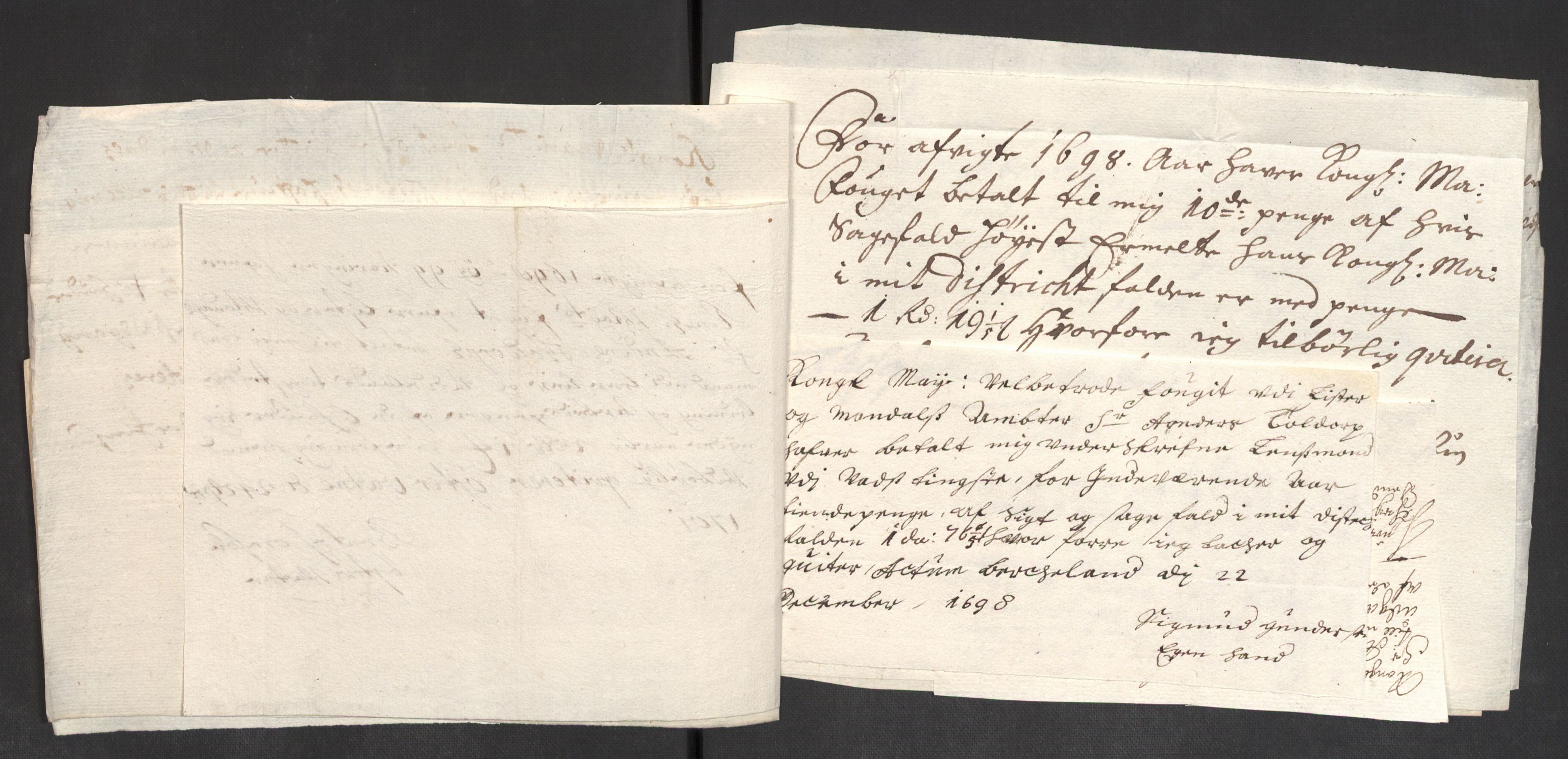 Rentekammeret inntil 1814, Reviderte regnskaper, Fogderegnskap, AV/RA-EA-4092/R43/L2547: Fogderegnskap Lista og Mandal, 1698-1699, s. 113