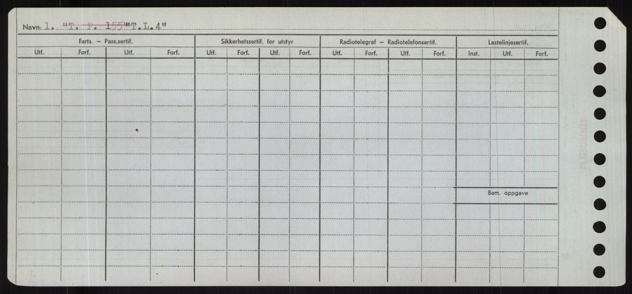 Sjøfartsdirektoratet med forløpere, Skipsmålingen, RA/S-1627/H/Hc/L0001: Lektere, A-Y, s. 434