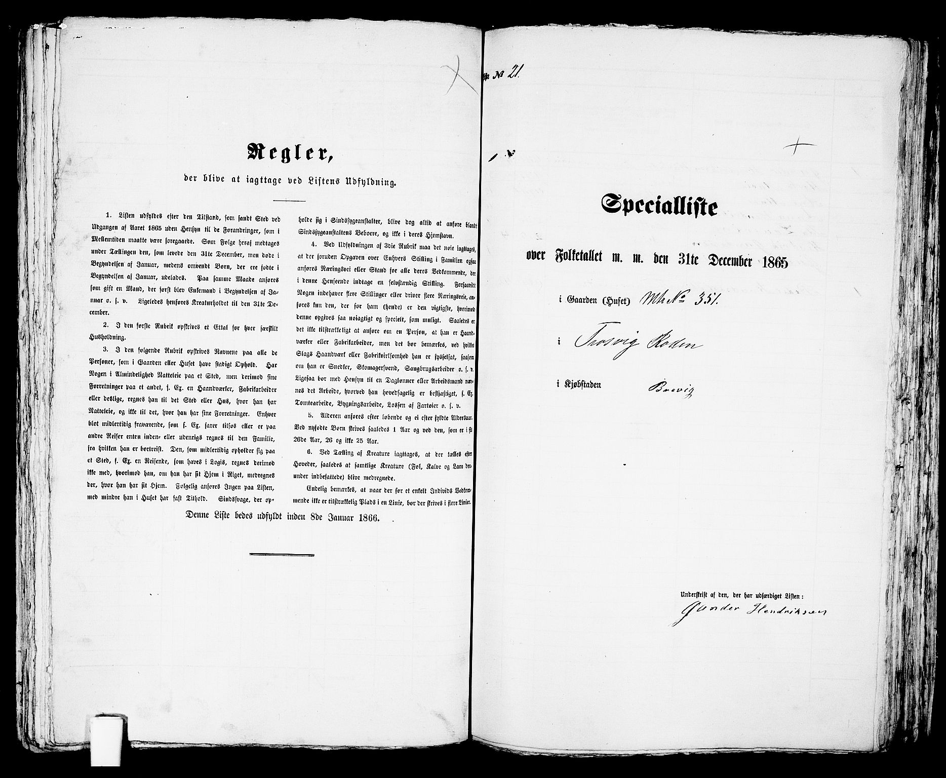 RA, Folketelling 1865 for 0804P Brevik prestegjeld, 1865, s. 601