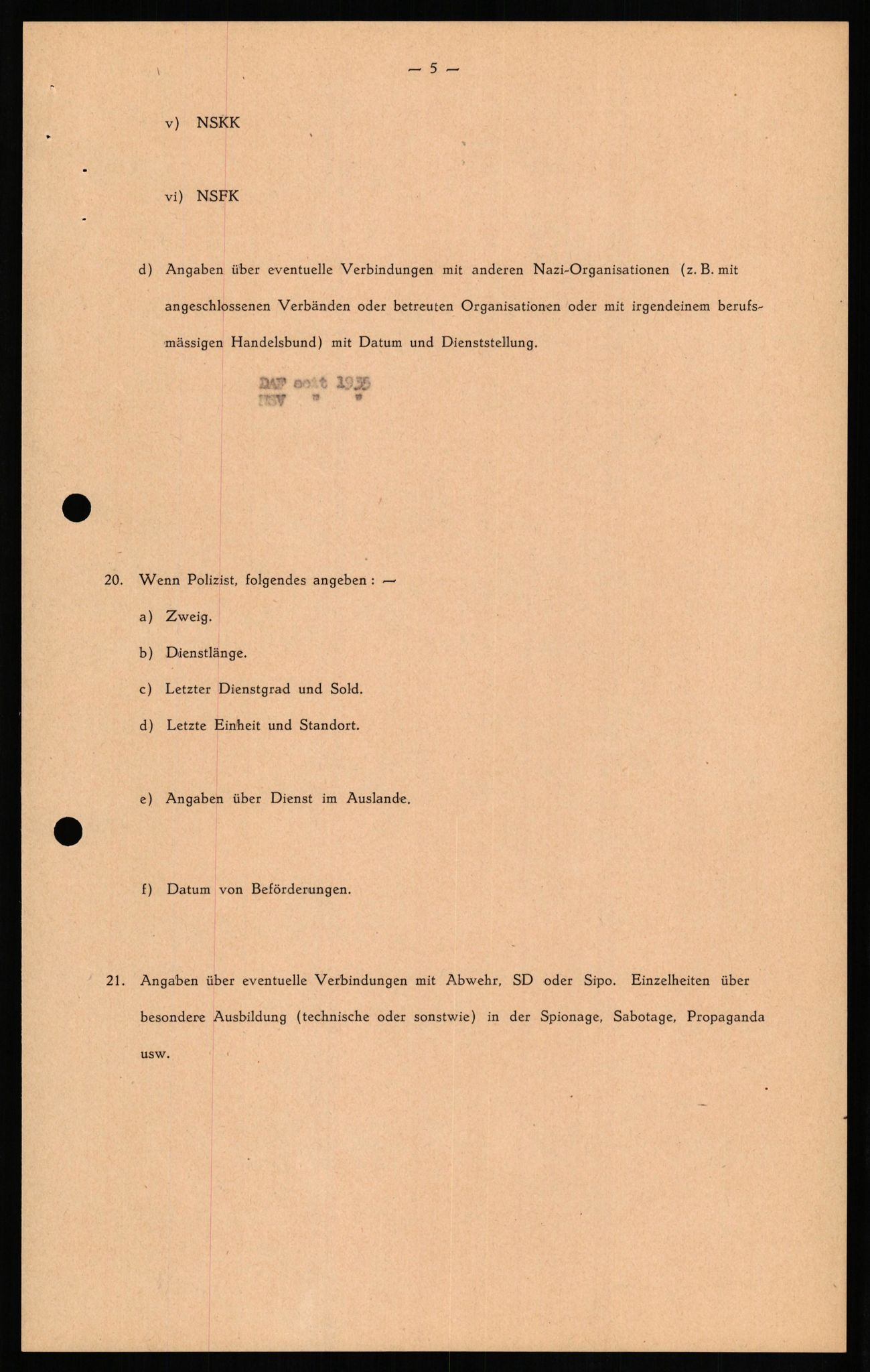 Forsvaret, Forsvarets overkommando II, AV/RA-RAFA-3915/D/Db/L0021: CI Questionaires. Tyske okkupasjonsstyrker i Norge. Tyskere., 1945-1946, s. 336