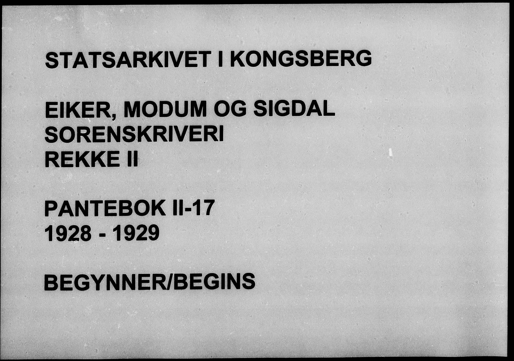 Eiker, Modum og Sigdal sorenskriveri, AV/SAKO-A-123/G/Ga/Gab/L0017: Pantebok nr. II 17, 1928-1929