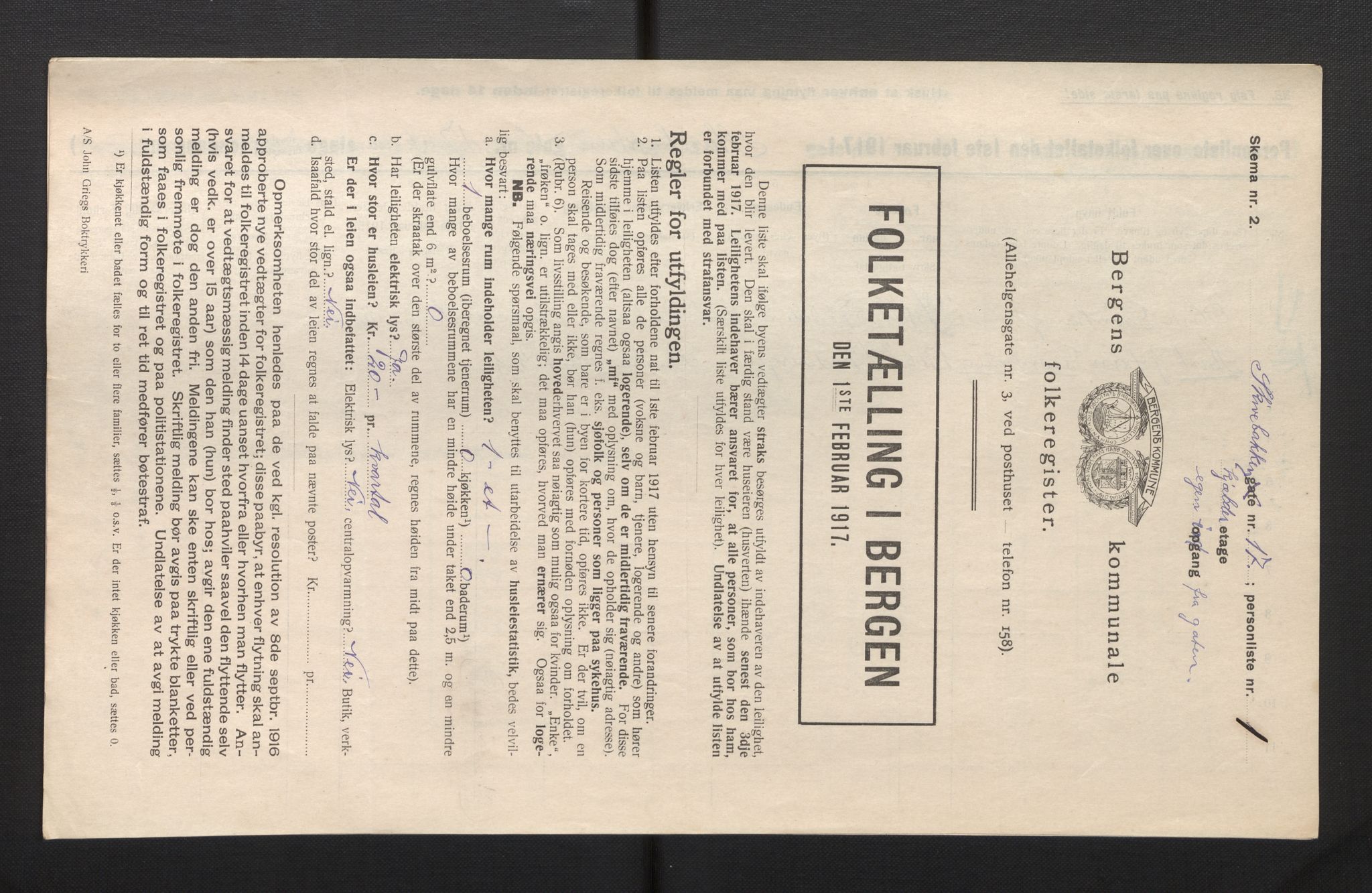 SAB, Kommunal folketelling 1917 for Bergen kjøpstad, 1917, s. 34724