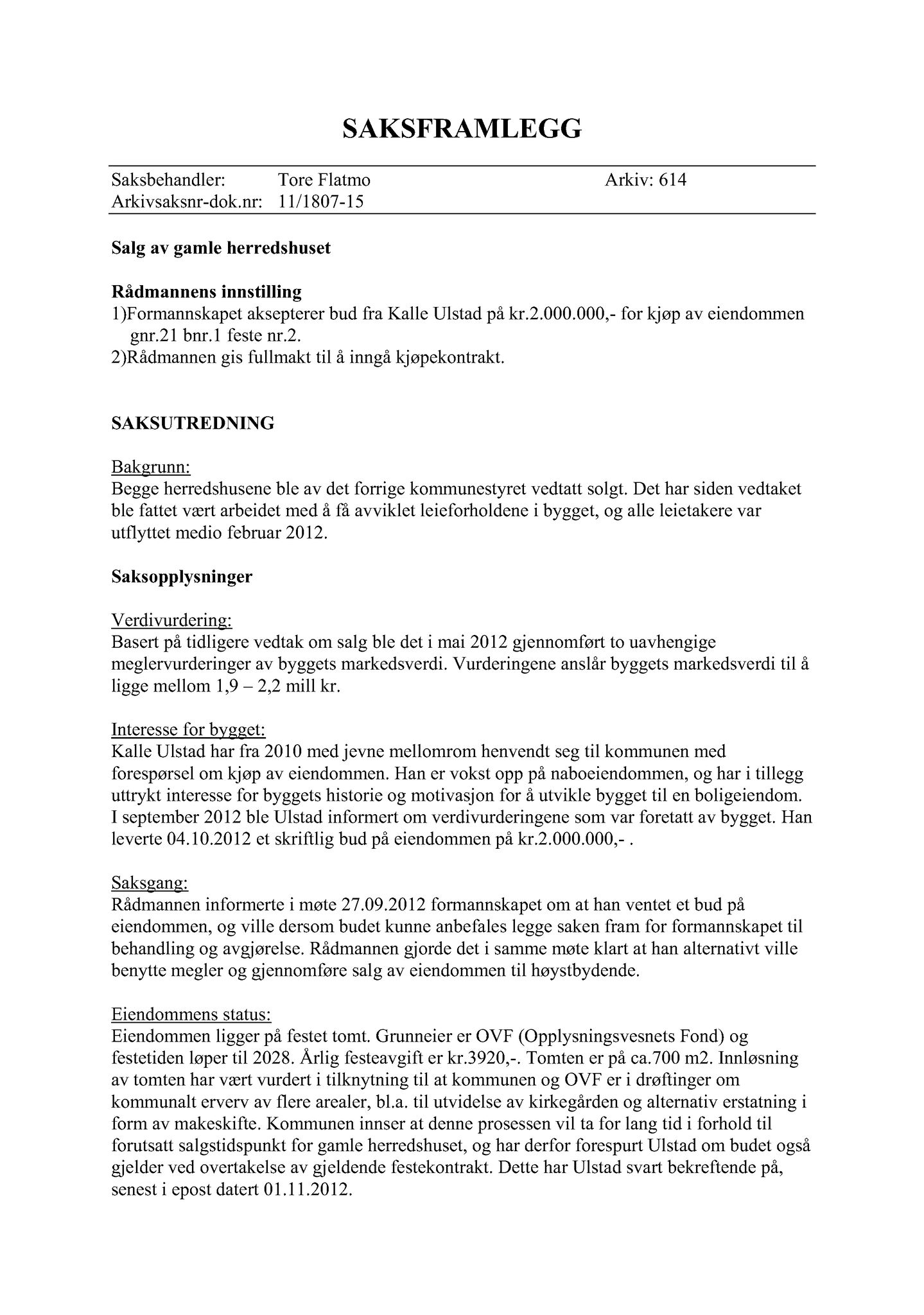 Klæbu Kommune, TRKO/KK/02-FS/L005: Formannsskapet - Møtedokumenter, 2012, s. 2614