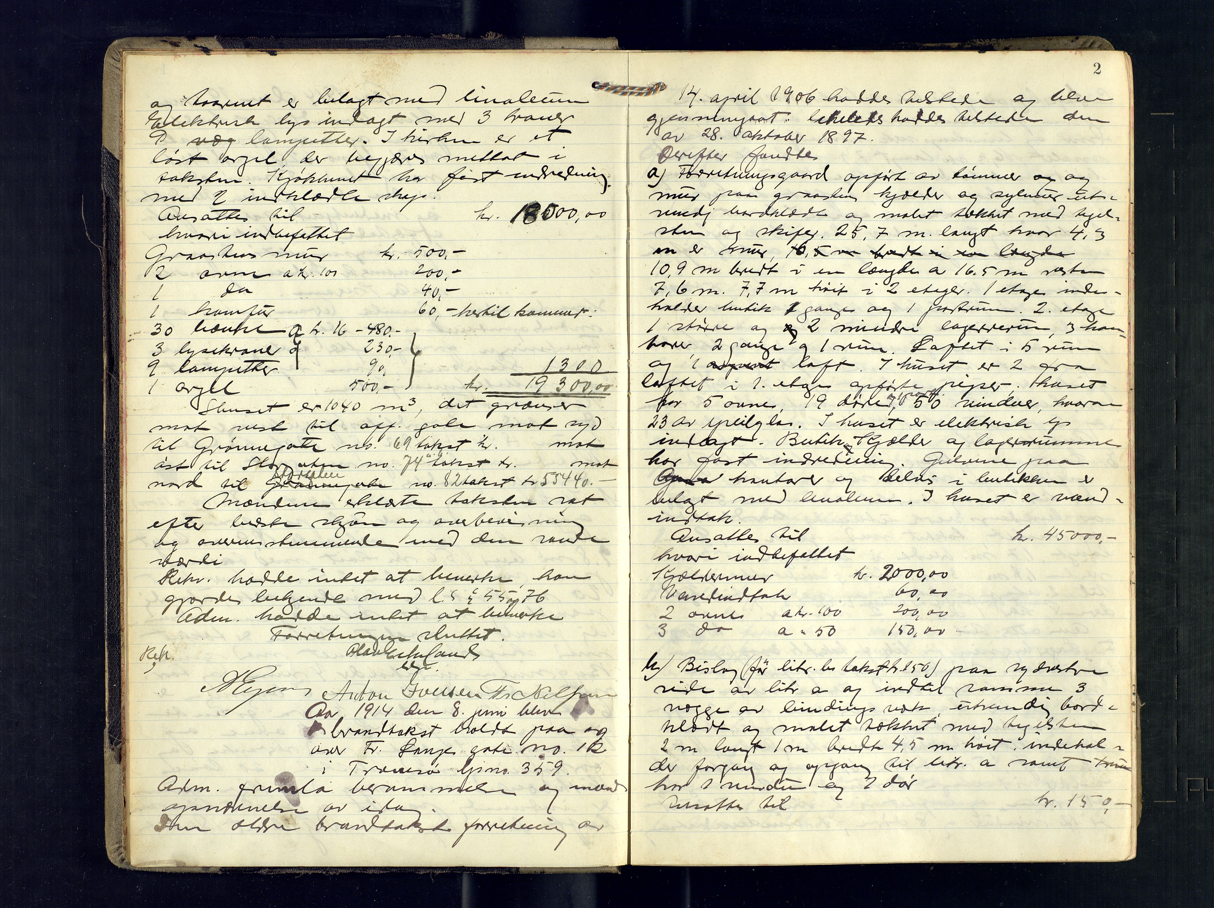 Tromsø byfogd/byrett, AV/SATØ-SATØ-0063/1/Oc/Ocb/Ocba/L0005: Branntakstprotokoll, 1914-1917, s. 2