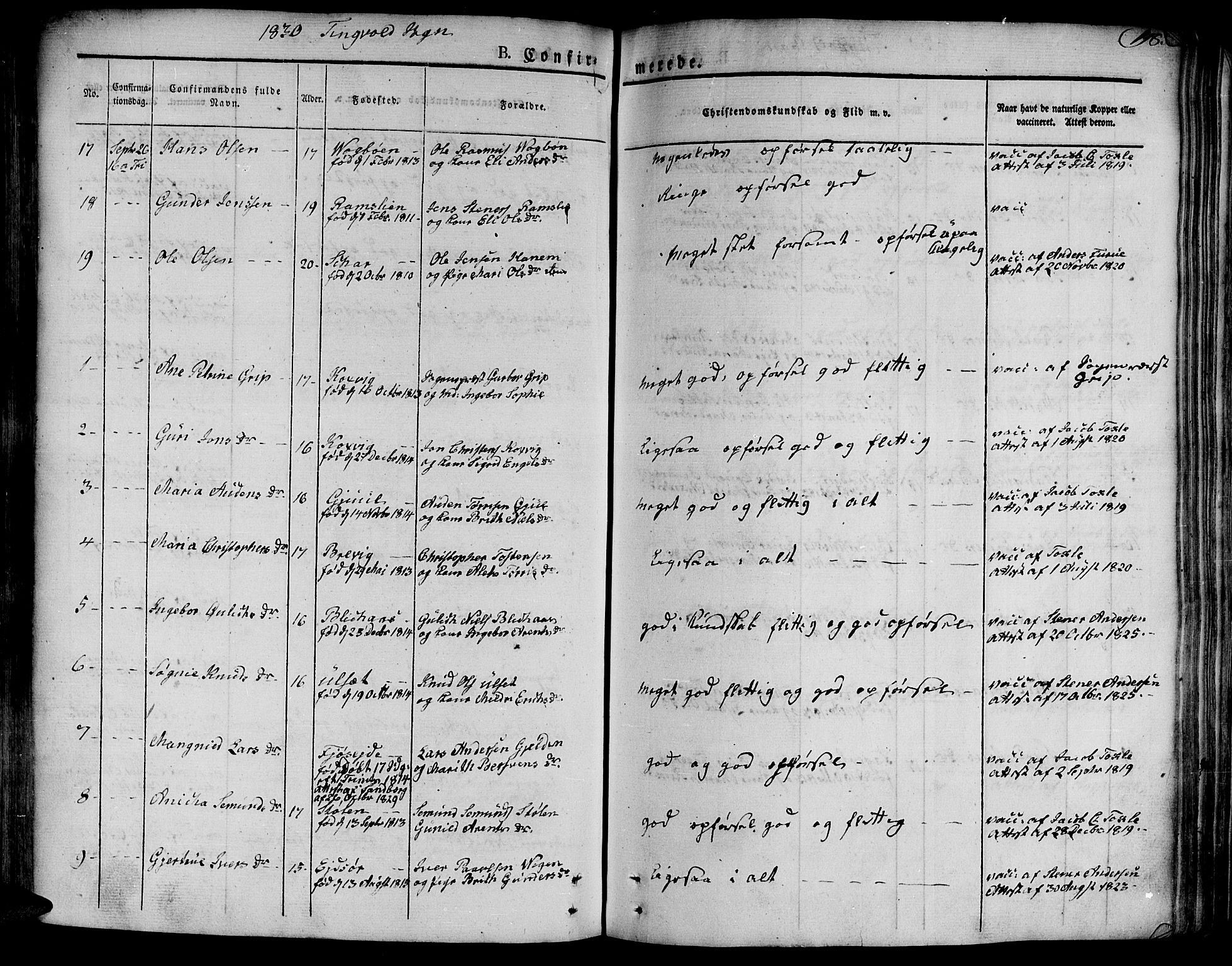 Ministerialprotokoller, klokkerbøker og fødselsregistre - Møre og Romsdal, AV/SAT-A-1454/586/L0983: Ministerialbok nr. 586A09, 1829-1843, s. 198