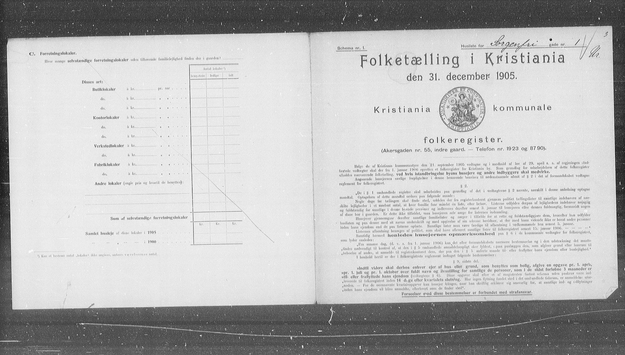 OBA, Kommunal folketelling 31.12.1905 for Kristiania kjøpstad, 1905, s. 51777