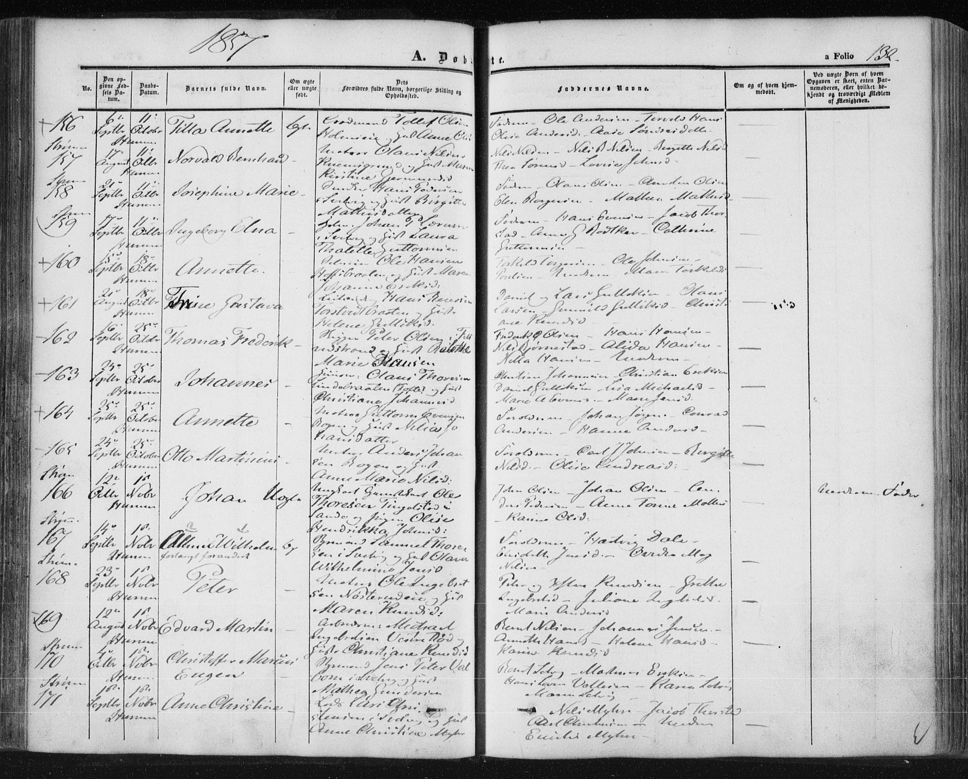 Hurum kirkebøker, AV/SAKO-A-229/F/Fa/L0011: Ministerialbok nr. 11, 1847-1860, s. 132