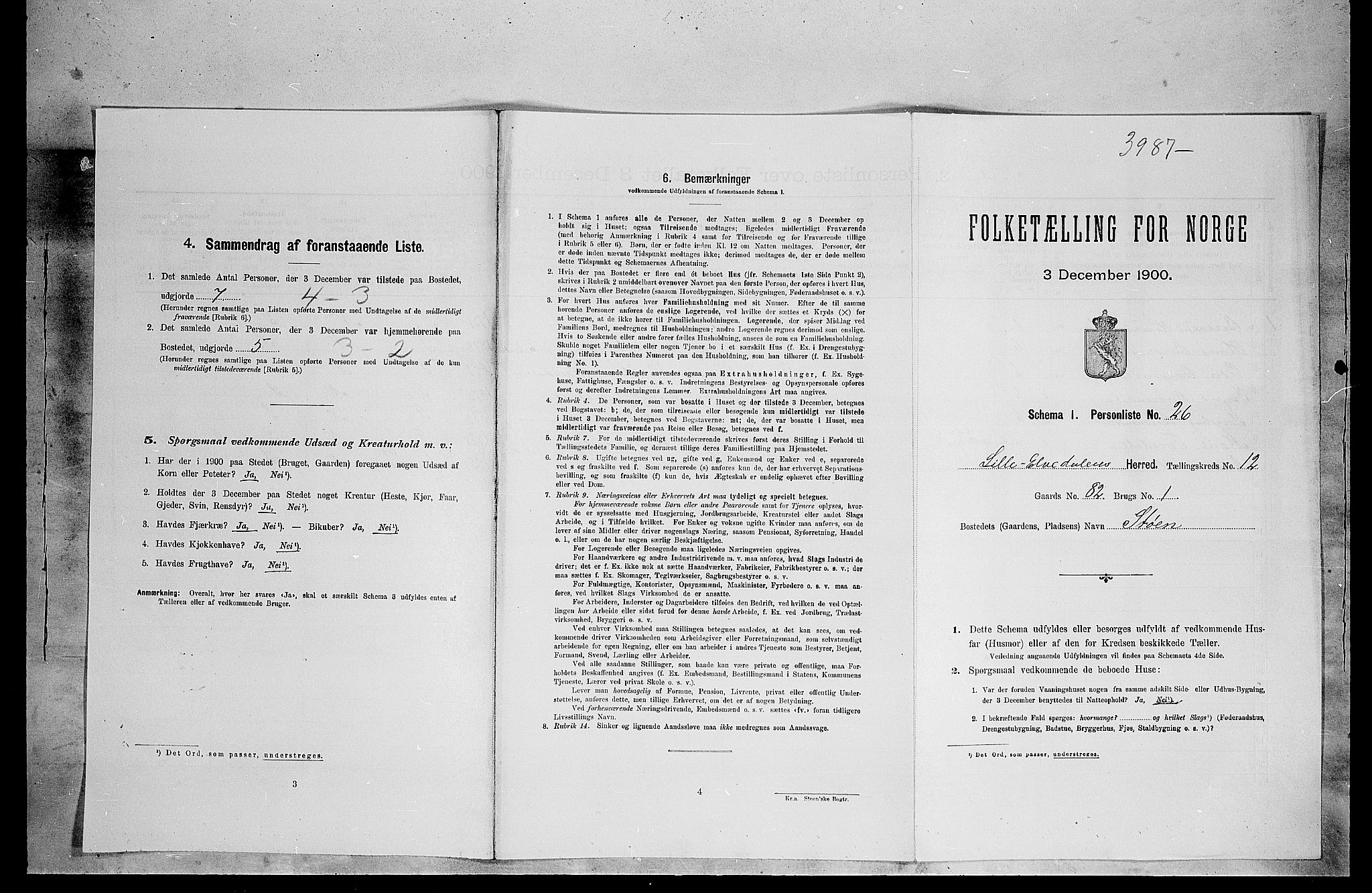 SAH, Folketelling 1900 for 0438 Lille Elvedalen herred, 1900, s. 895
