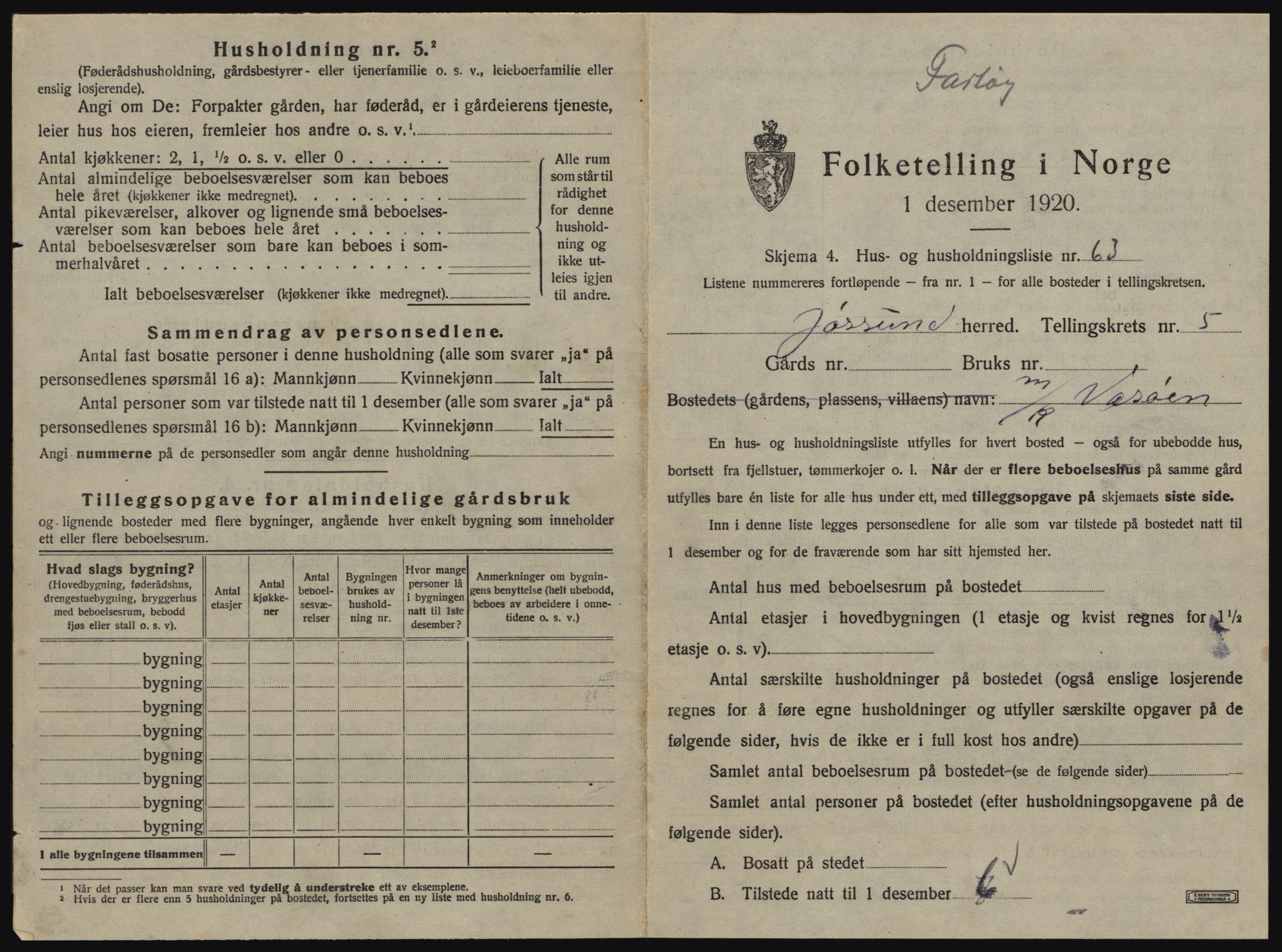 SAT, Folketelling 1920 for 1629 Jøssund herred, 1920, s. 732