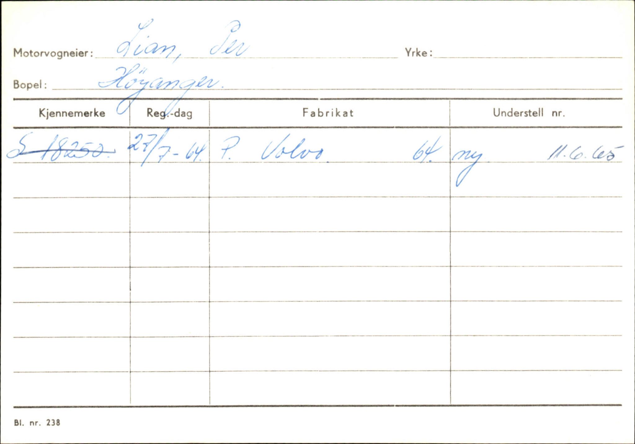 Statens vegvesen, Sogn og Fjordane vegkontor, AV/SAB-A-5301/4/F/L0130: Eigarregister Eid T-Å. Høyanger A-O, 1945-1975, s. 1970