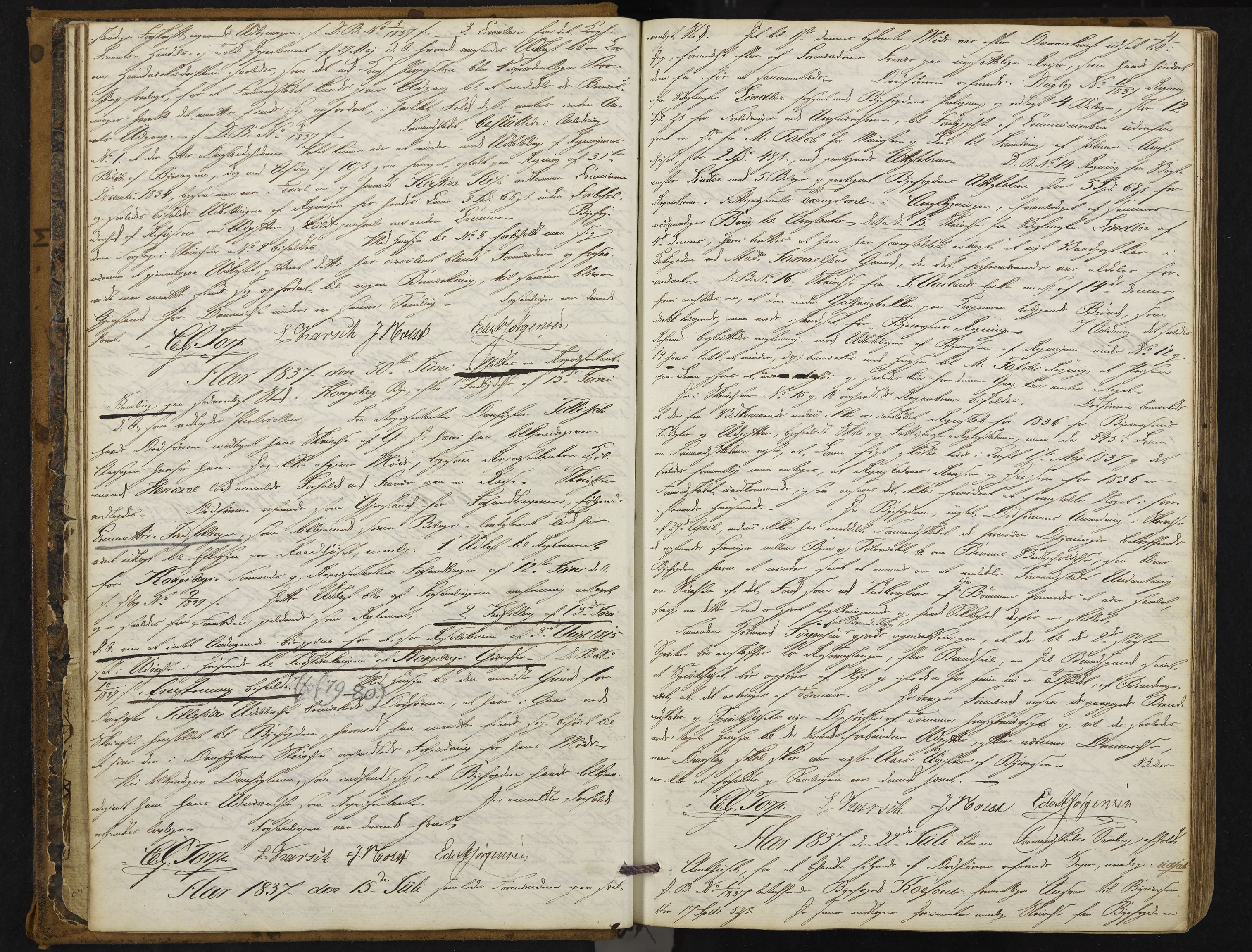 Kongsberg formannskap og sentraladministrasjon, IKAK/0604021-1/A/L0001: Møtebok med register, 1837-1849, s. 4