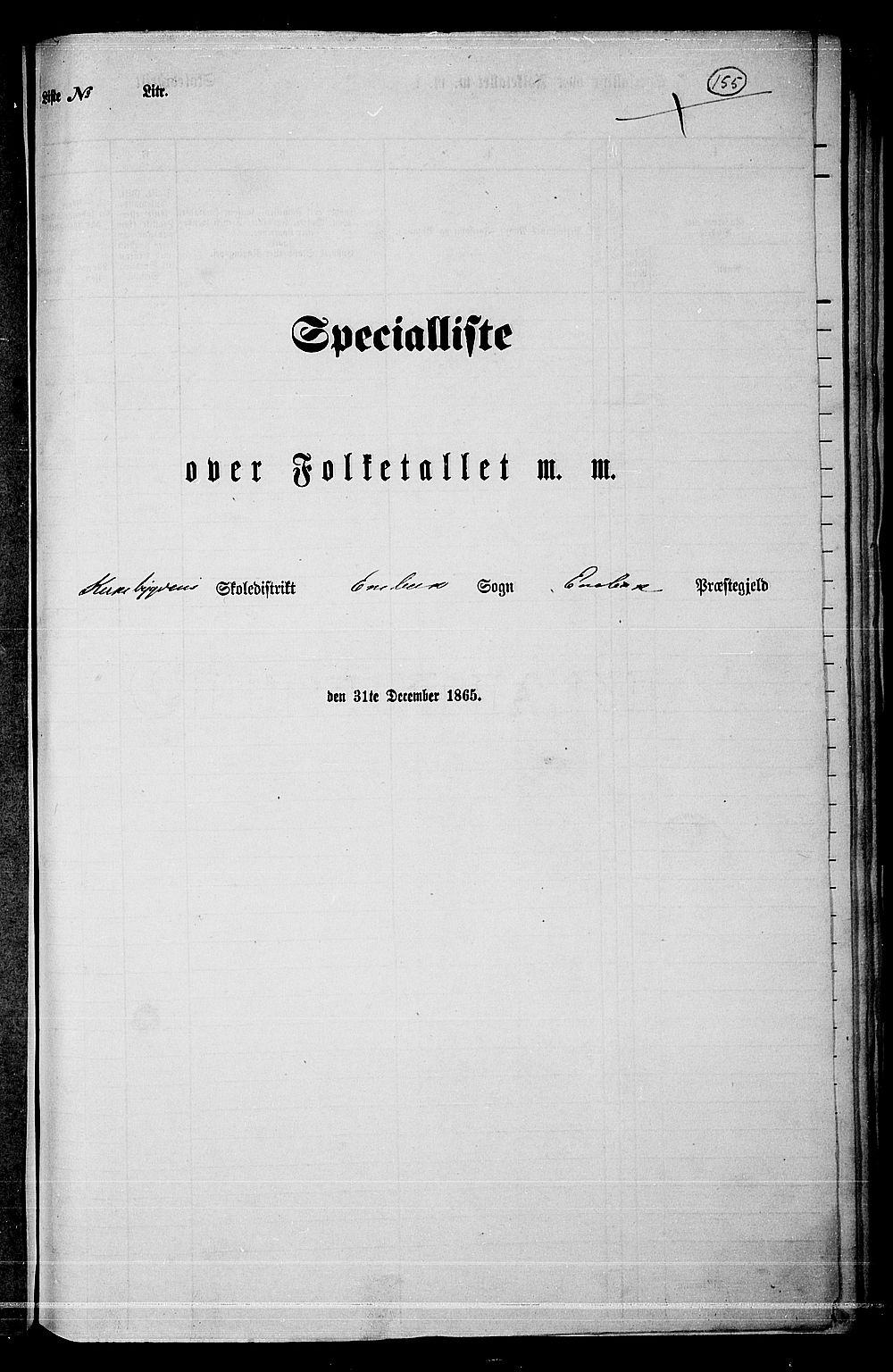 RA, Folketelling 1865 for 0229P Enebakk prestegjeld, 1865, s. 137