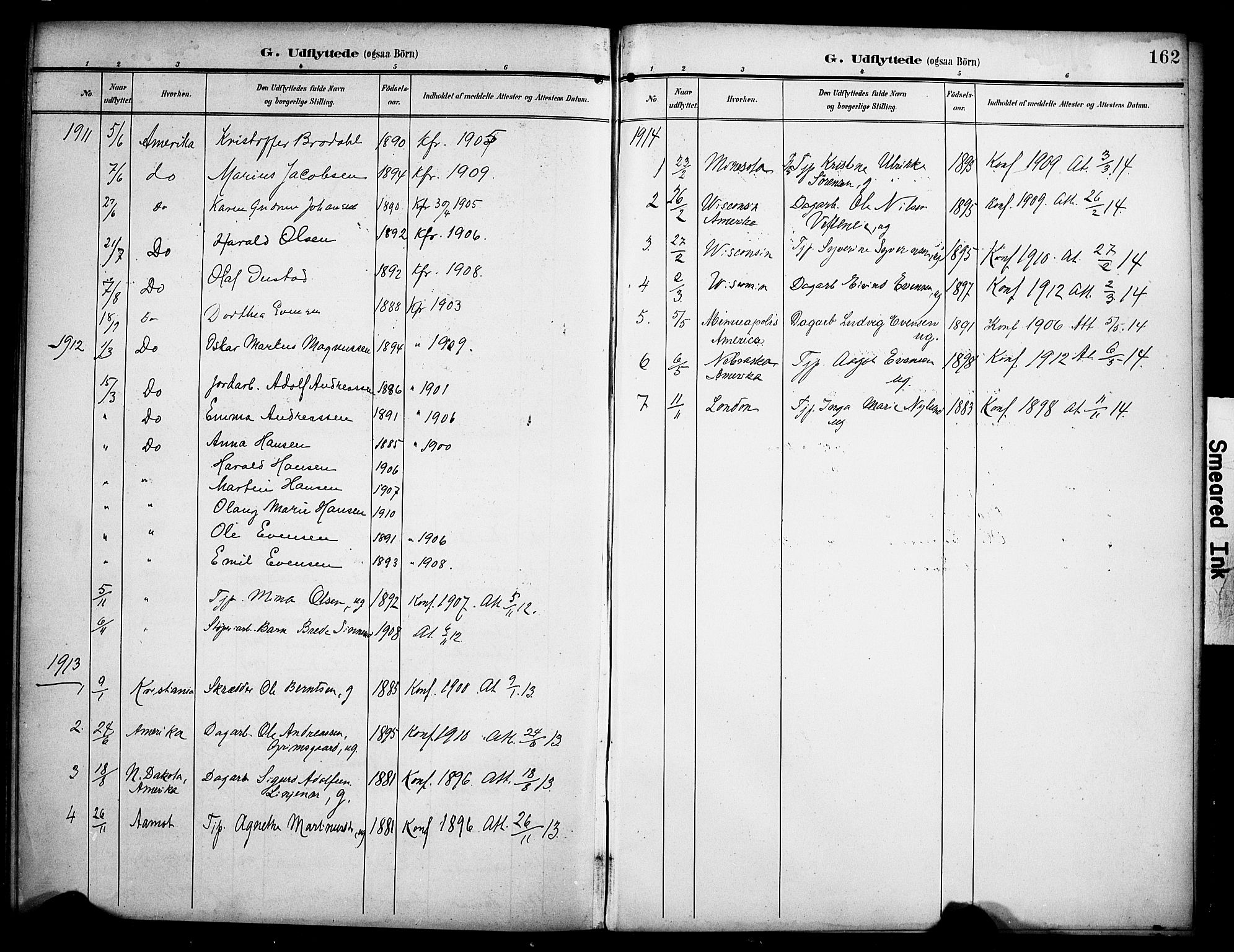 Stange prestekontor, AV/SAH-PREST-002/K/L0022: Ministerialbok nr. 22, 1903-1914, s. 162
