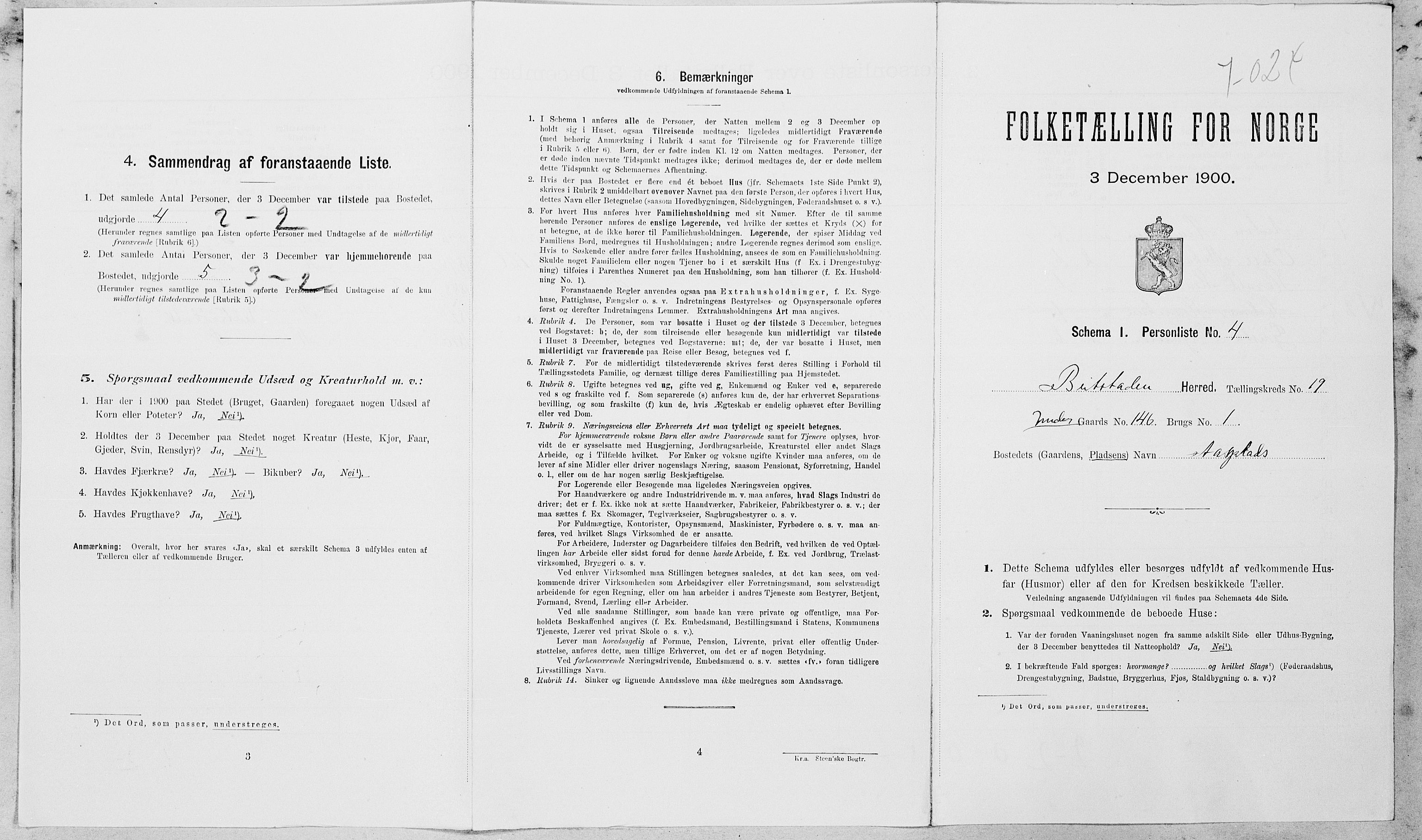 SAT, Folketelling 1900 for 1727 Beitstad herred, 1900, s. 1298