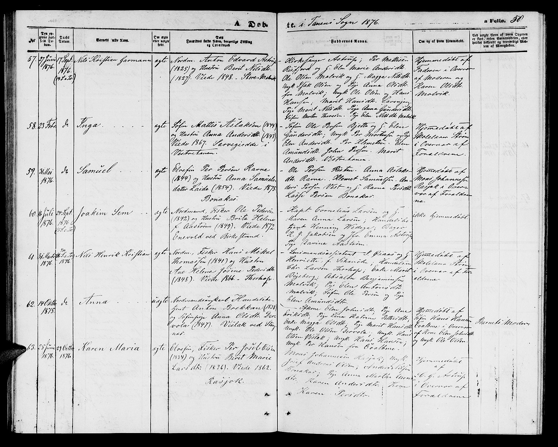 Tana sokneprestkontor, AV/SATØ-S-1334/H/Hb/L0002klokker: Klokkerbok nr. 2 /1, 1866-1877, s. 58