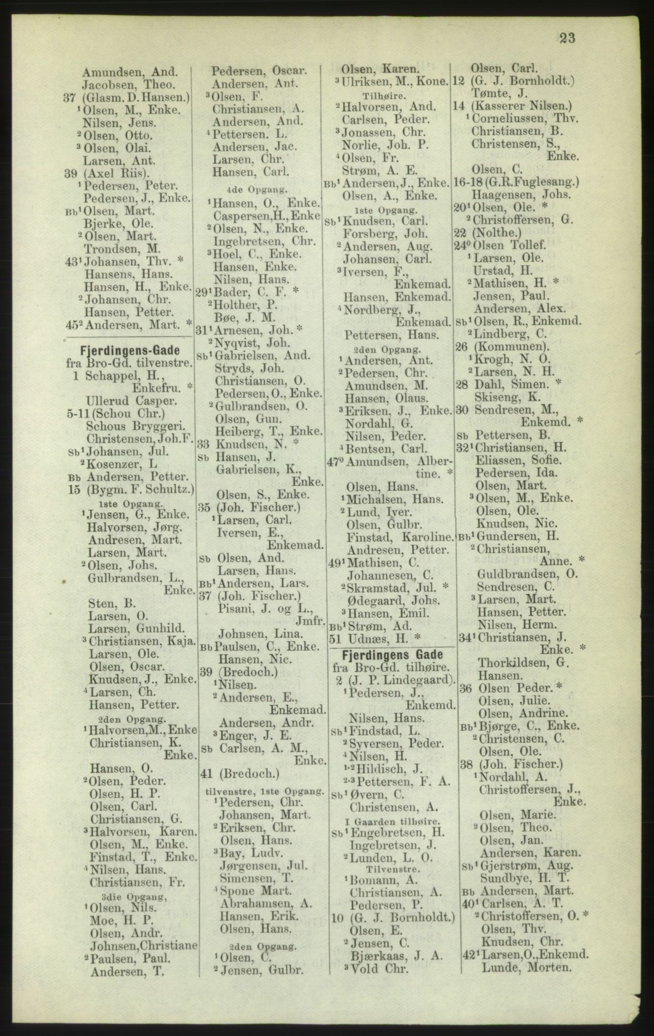 Kristiania/Oslo adressebok, PUBL/-, 1882, s. 23