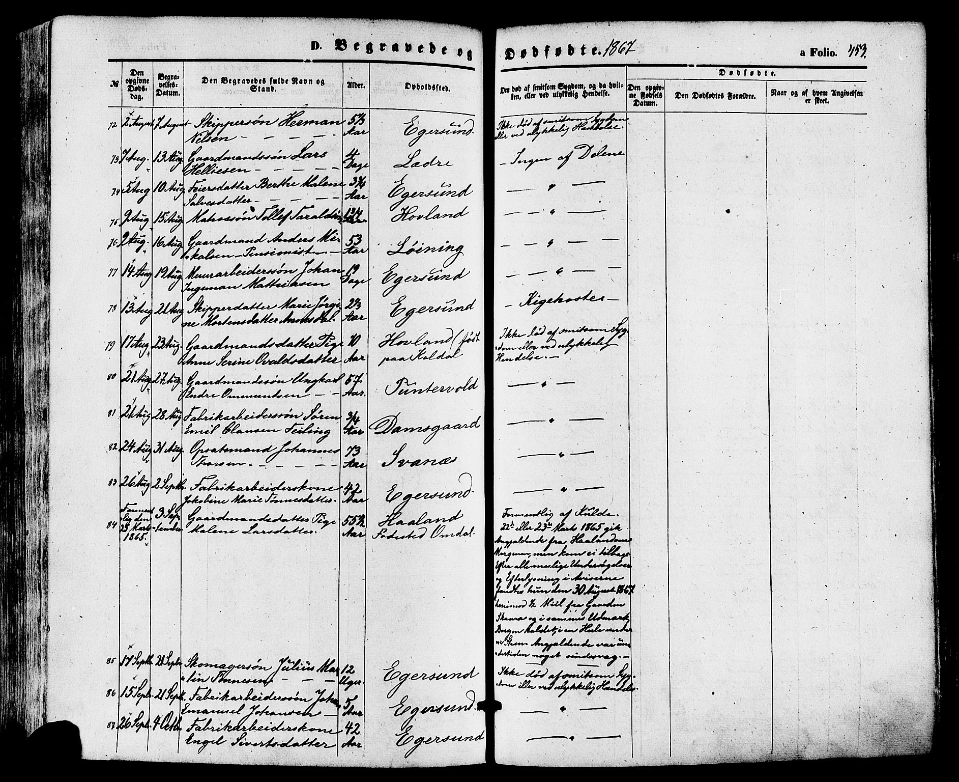 Eigersund sokneprestkontor, AV/SAST-A-101807/S08/L0014: Ministerialbok nr. A 13, 1866-1878, s. 453
