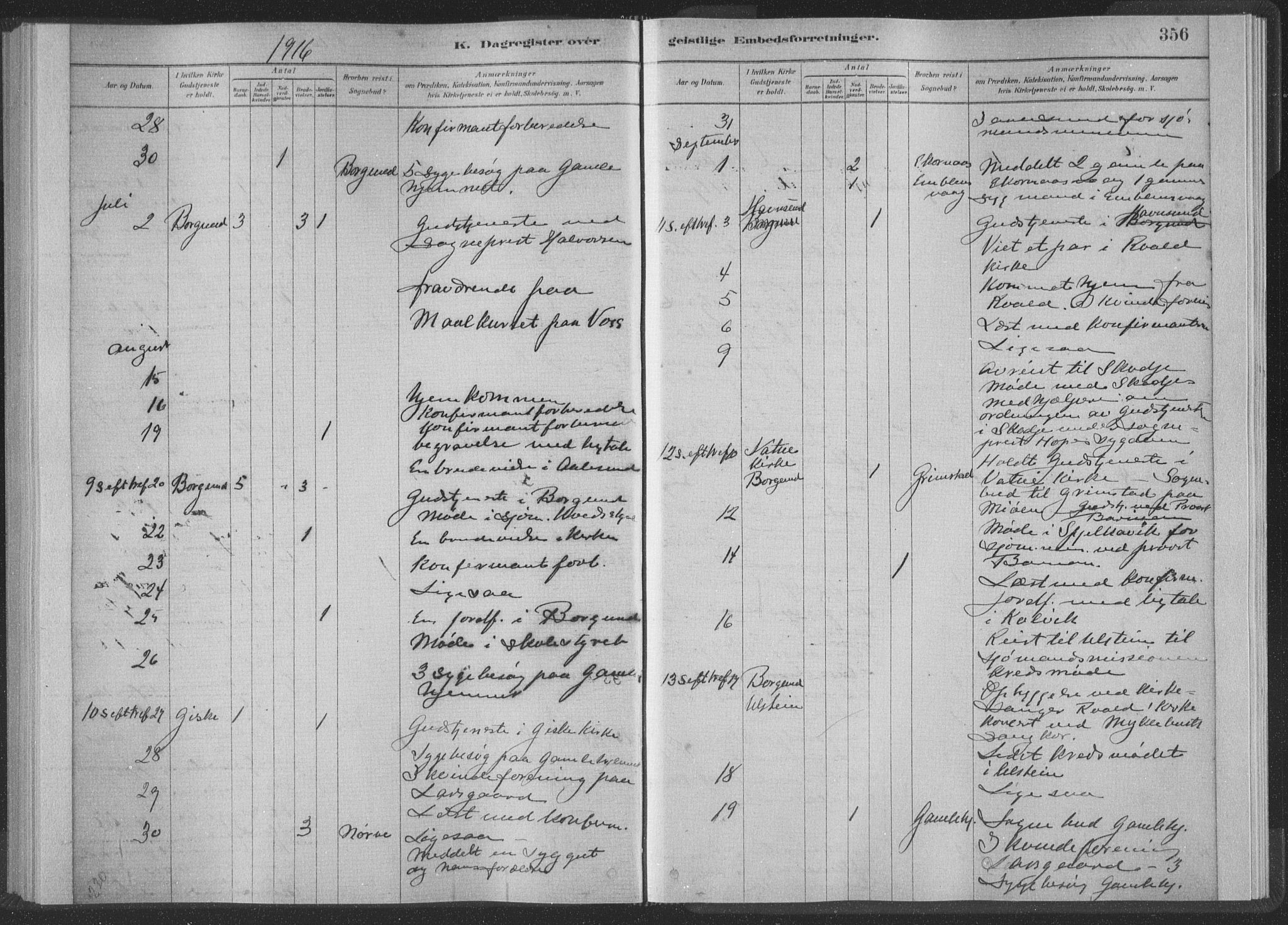 Ministerialprotokoller, klokkerbøker og fødselsregistre - Møre og Romsdal, SAT/A-1454/528/L0404: Ministerialbok nr. 528A13II, 1880-1922, s. 356