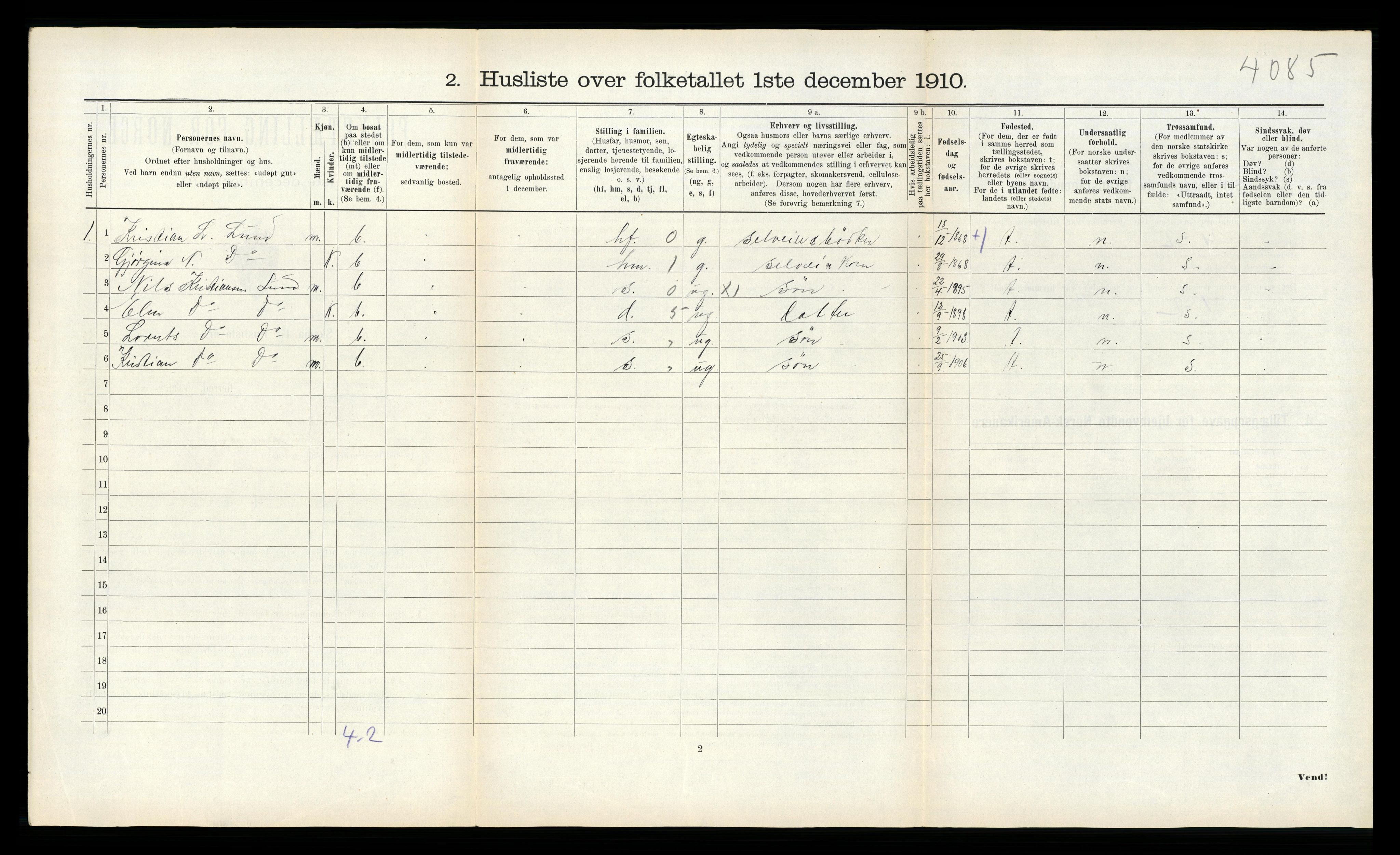 RA, Folketelling 1910 for 1718 Leksvik herred, 1910, s. 183