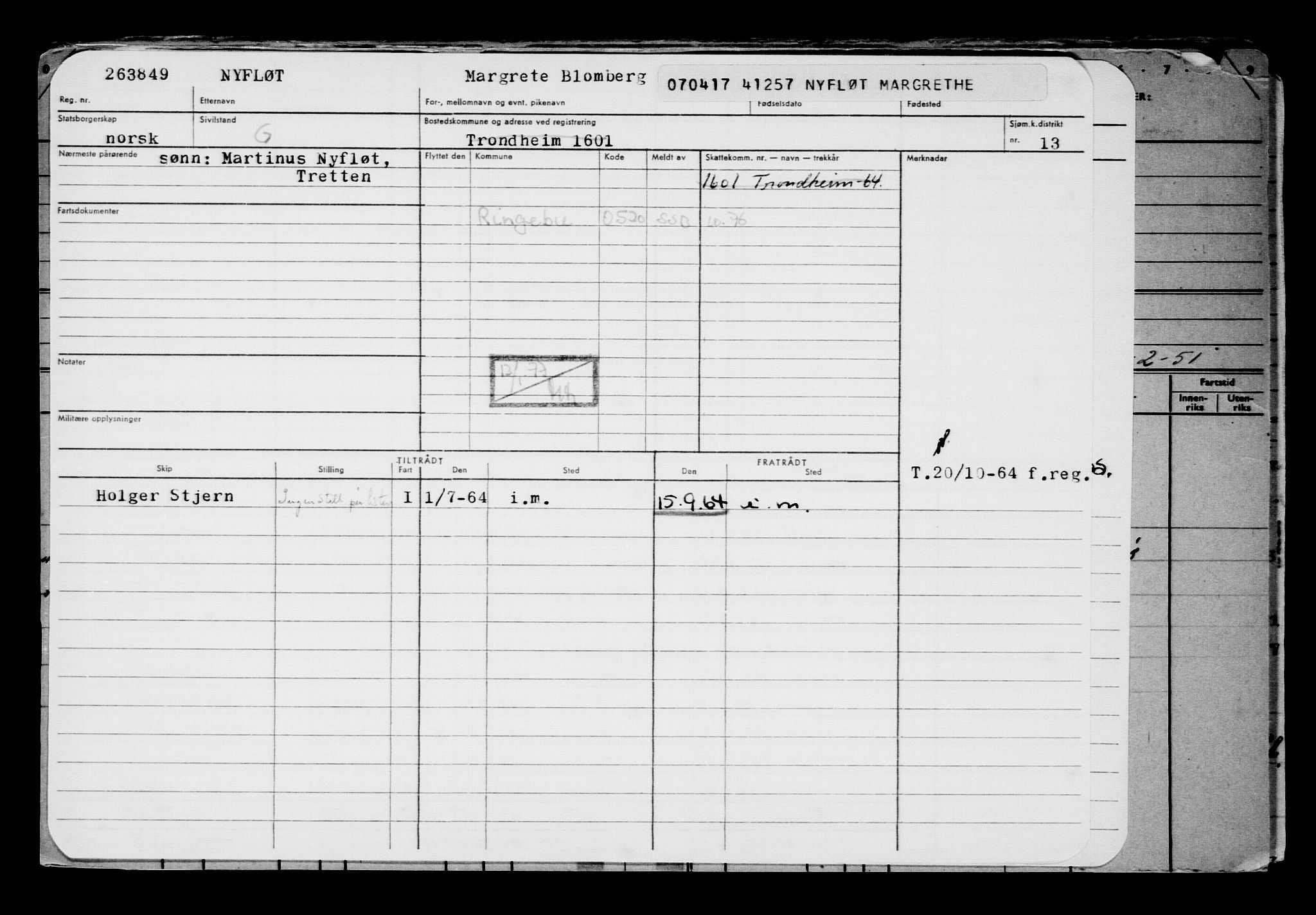 Direktoratet for sjømenn, AV/RA-S-3545/G/Gb/L0147: Hovedkort, 1917, s. 501