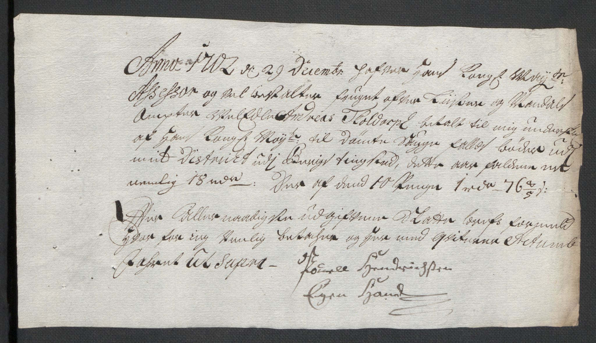 Rentekammeret inntil 1814, Reviderte regnskaper, Fogderegnskap, RA/EA-4092/R43/L2549: Fogderegnskap Lista og Mandal, 1701-1702, s. 306