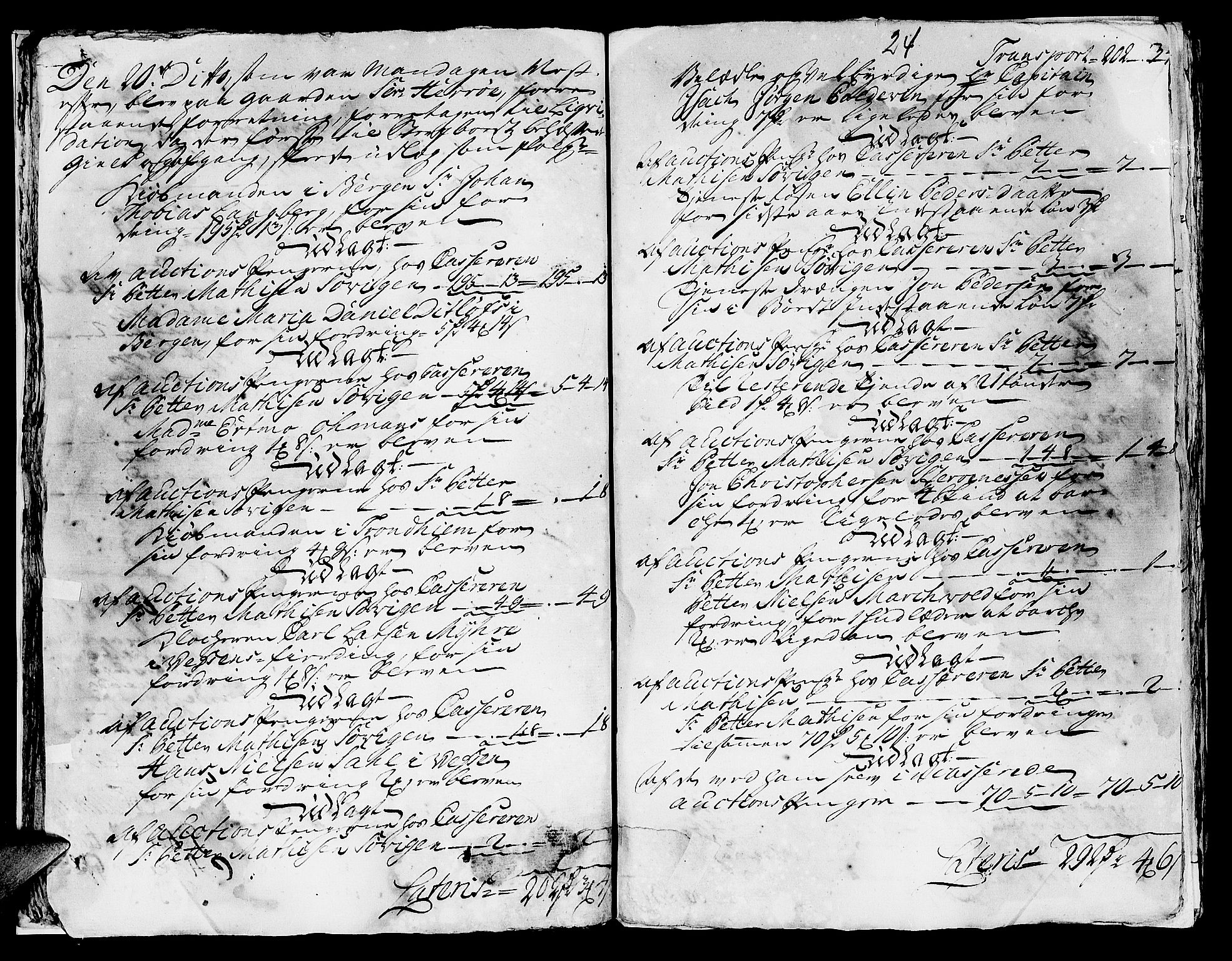 Helgeland sorenskriveri, AV/SAT-A-0004/3/3A/L0041: Konseptprotokoll 26, 1758, s. 23b-24a