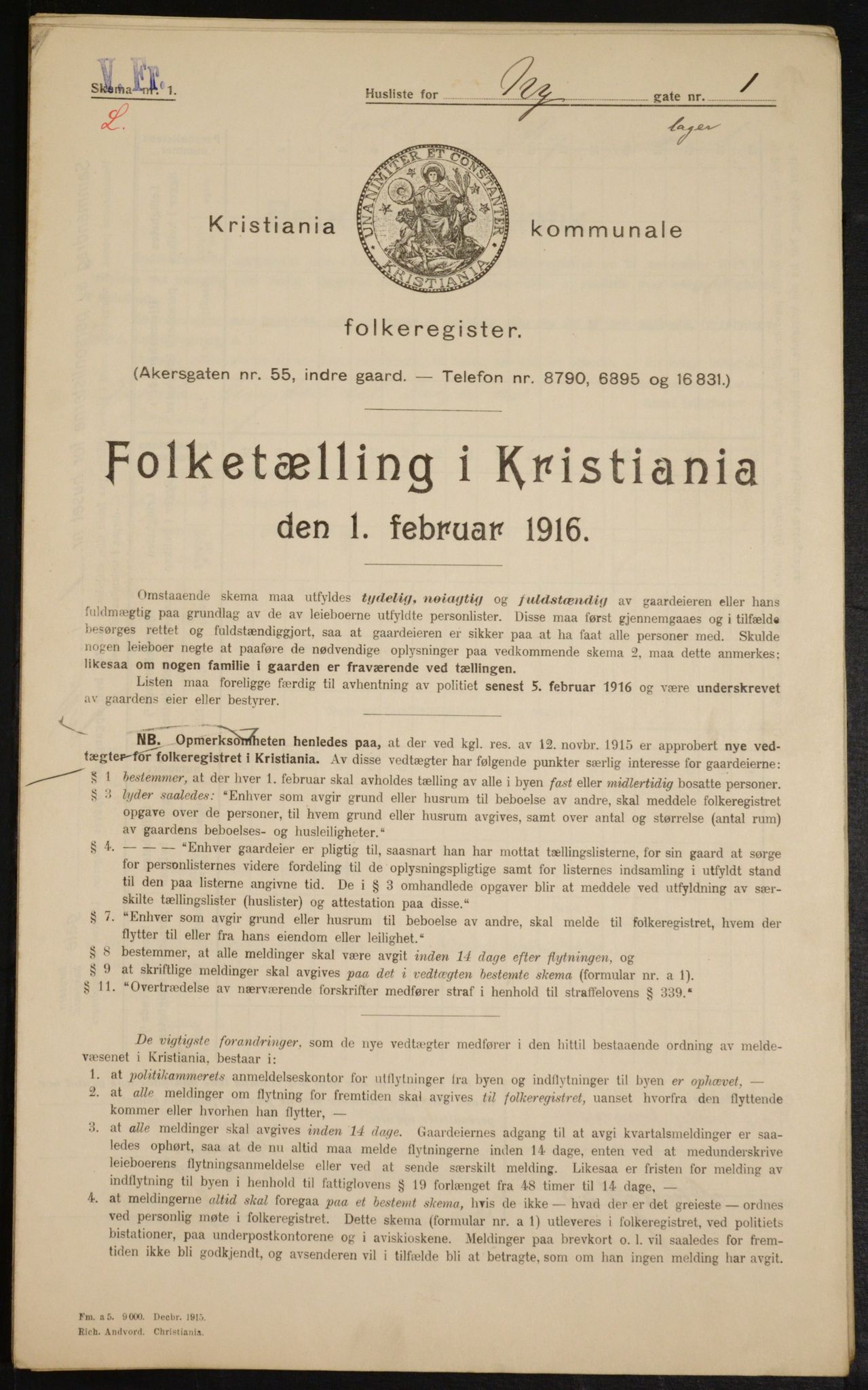OBA, Kommunal folketelling 1.2.1916 for Kristiania, 1916, s. 75680