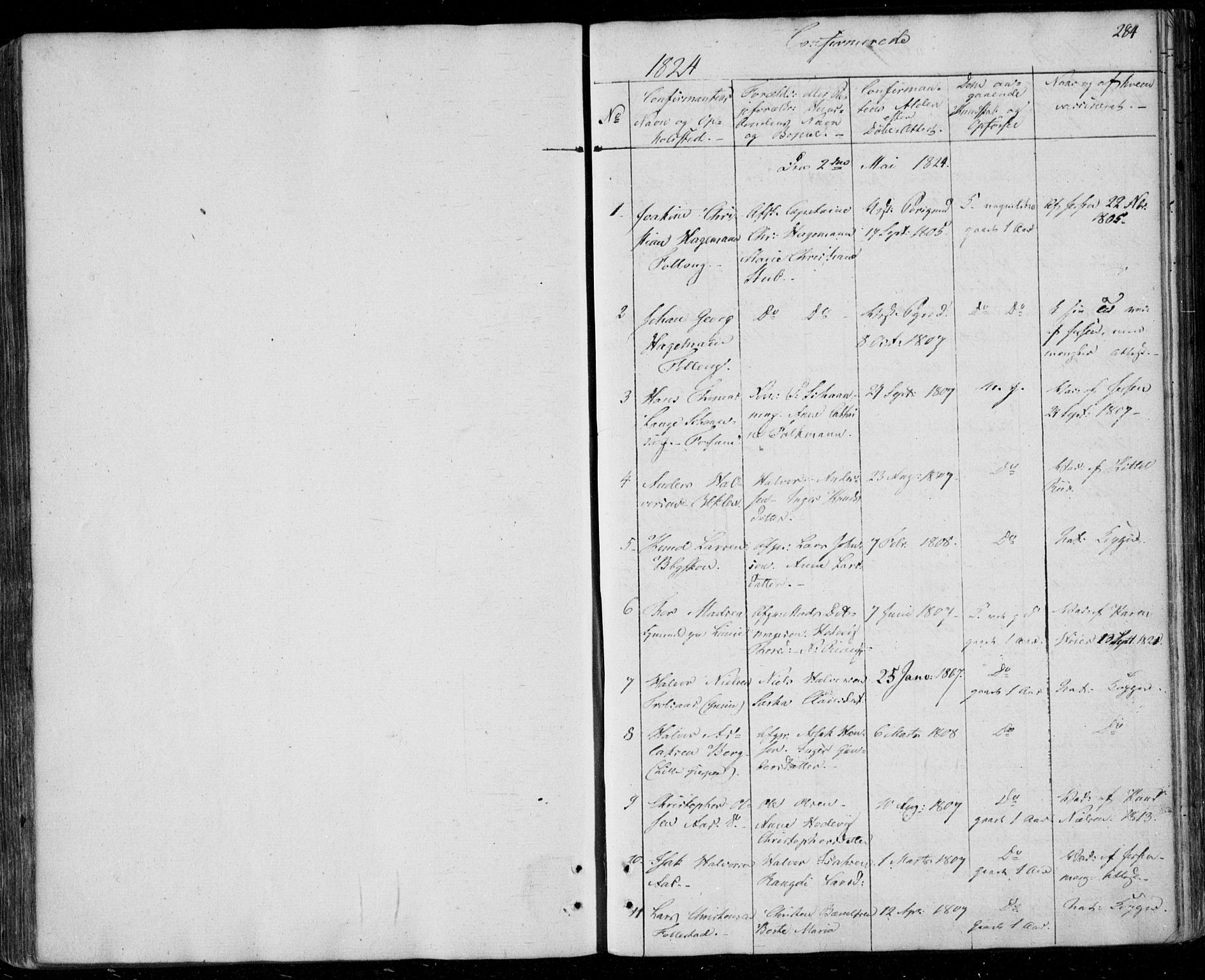 Gjerpen kirkebøker, SAKO/A-265/F/Fa/L0005: Ministerialbok nr. I 5, 1823-1829, s. 284