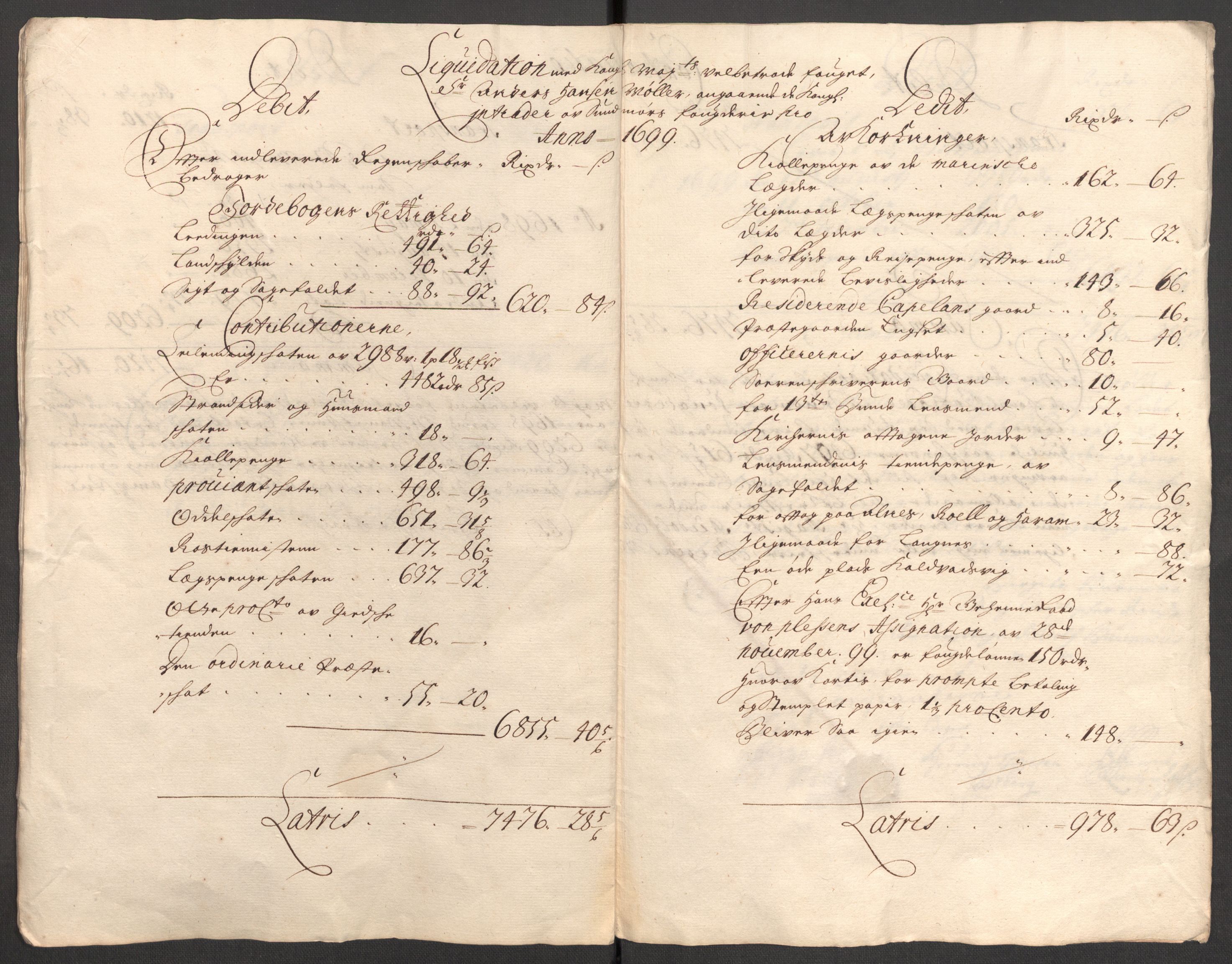 Rentekammeret inntil 1814, Reviderte regnskaper, Fogderegnskap, AV/RA-EA-4092/R54/L3557: Fogderegnskap Sunnmøre, 1699, s. 400