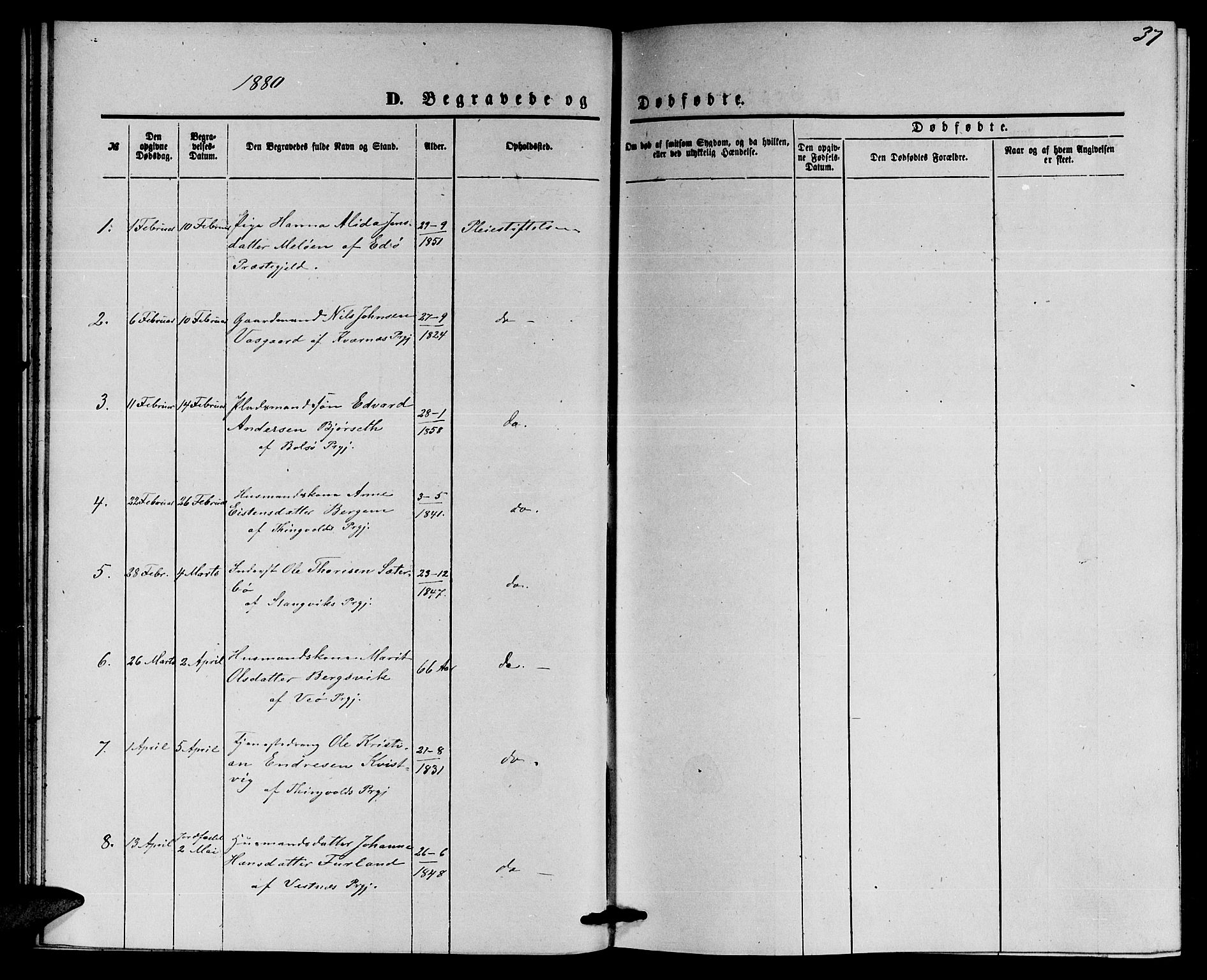 Ministerialprotokoller, klokkerbøker og fødselsregistre - Møre og Romsdal, SAT/A-1454/559/L0715: Klokkerbok nr. 559C01, 1869-1886, s. 37