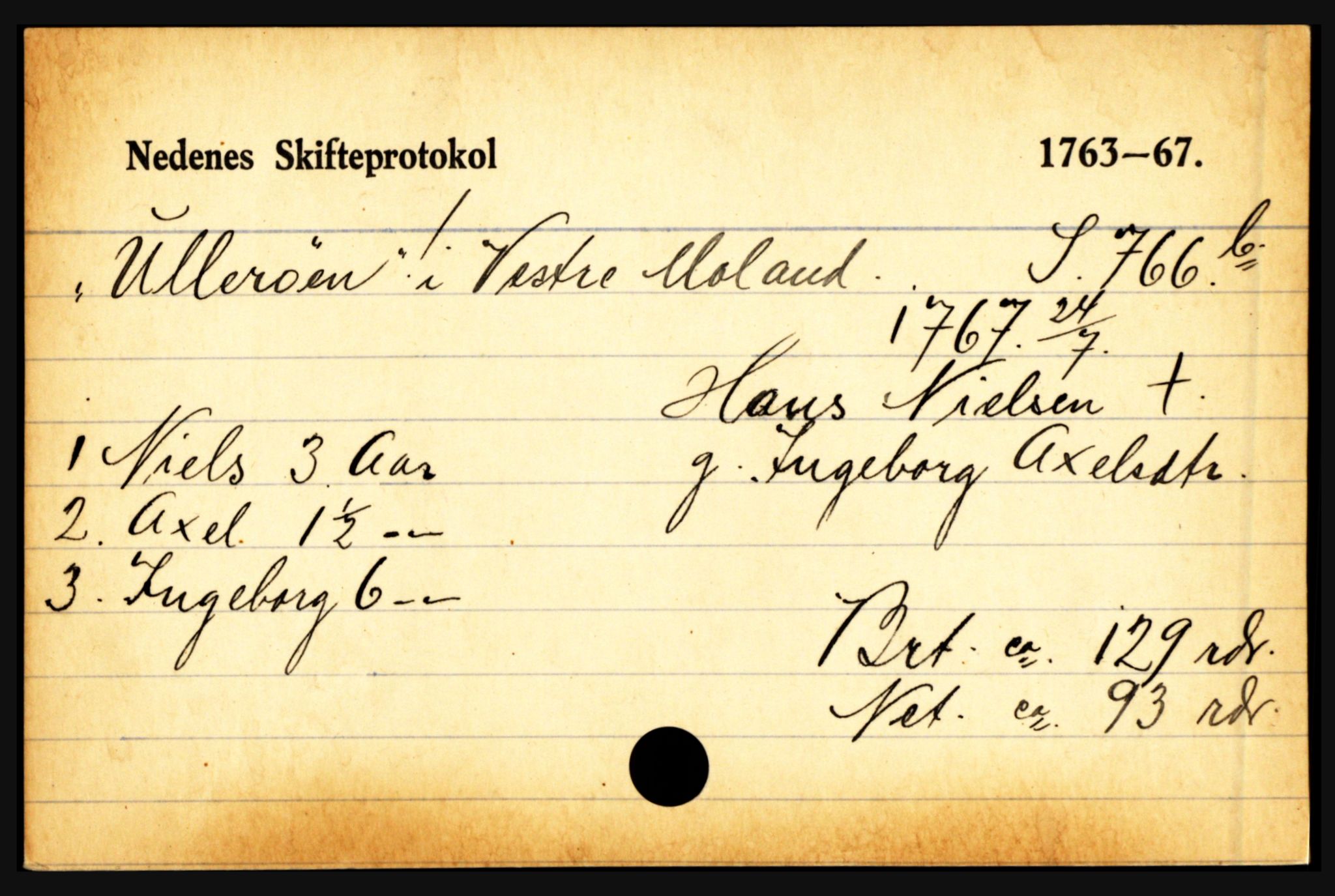 Nedenes sorenskriveri før 1824, AV/SAK-1221-0007/H, s. 32189