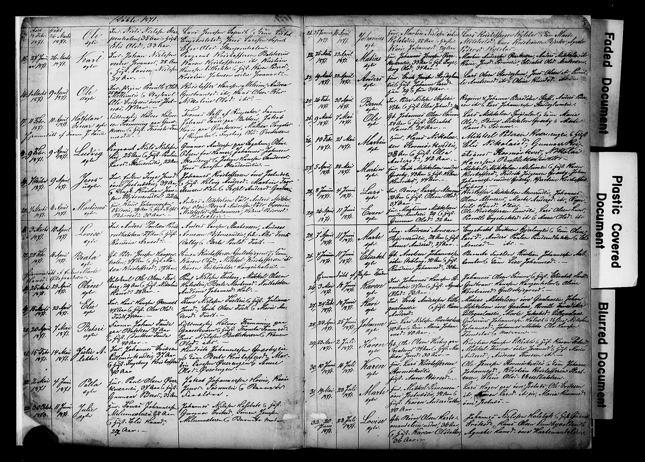 Vang prestekontor, Hedmark, AV/SAH-PREST-008/H/Ha/Hab/L0018: Klokkerbok nr. 18, 1871-1903, s. 3
