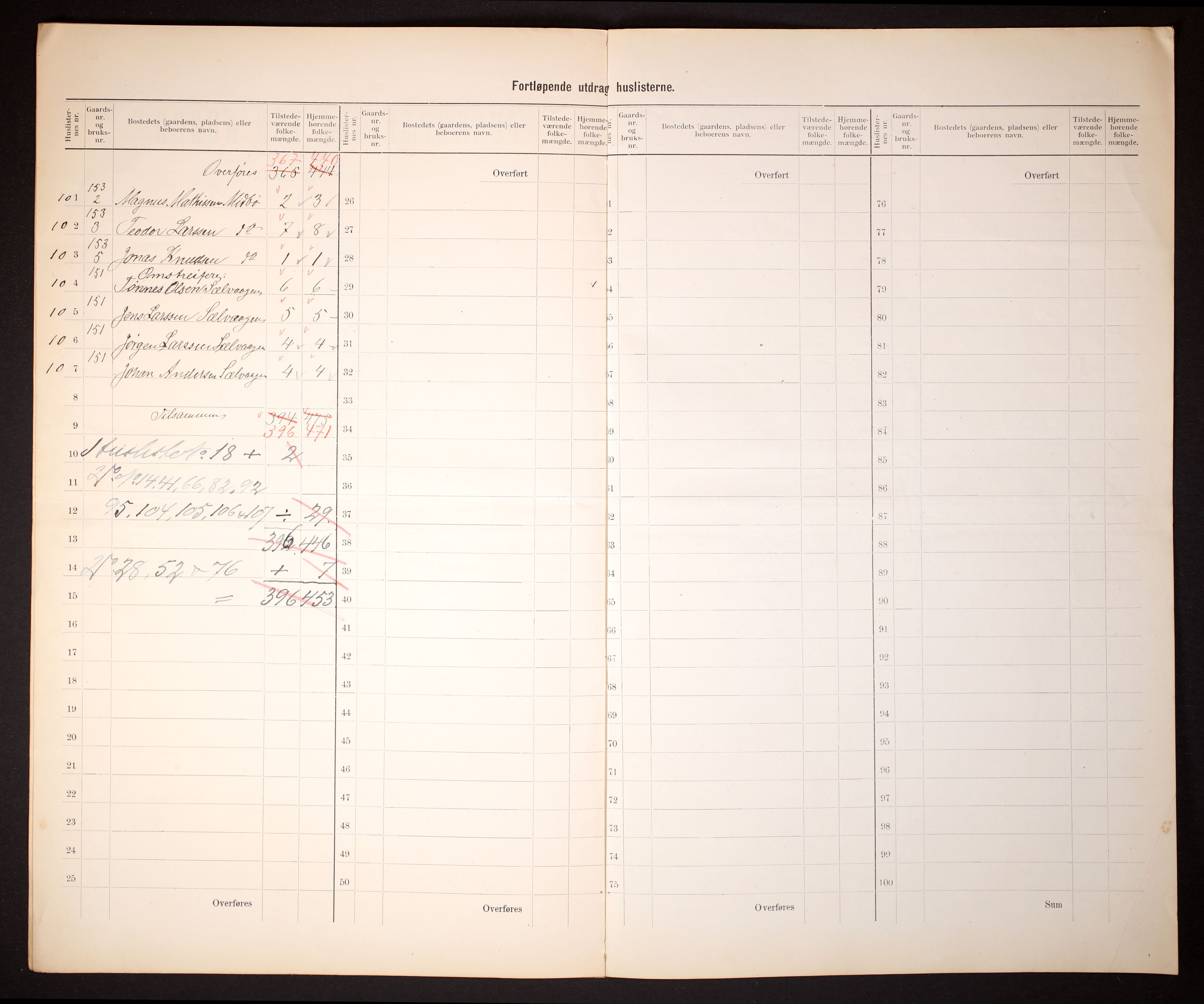 RA, Folketelling 1910 for 1030 Spangereid herred, 1910, s. 7