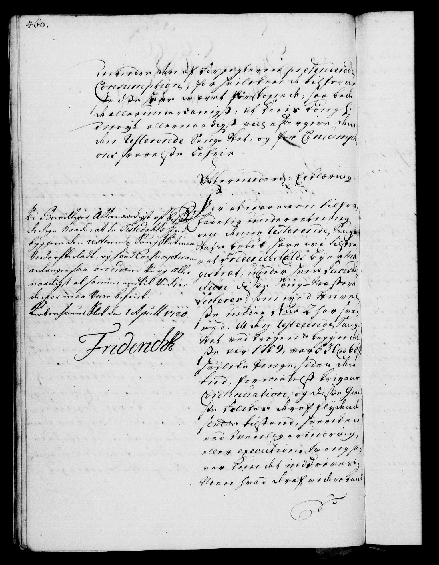 Rentekammeret, Kammerkanselliet, RA/EA-3111/G/Gf/Gfa/L0002: Norsk relasjons- og resolusjonsprotokoll (merket RK 52.2), 1720, s. 455