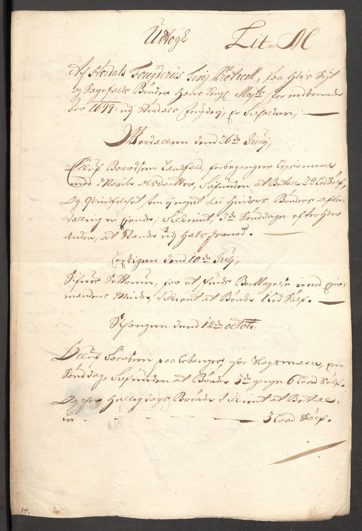 Rentekammeret inntil 1814, Reviderte regnskaper, Fogderegnskap, RA/EA-4092/R62/L4191: Fogderegnskap Stjørdal og Verdal, 1699, s. 222