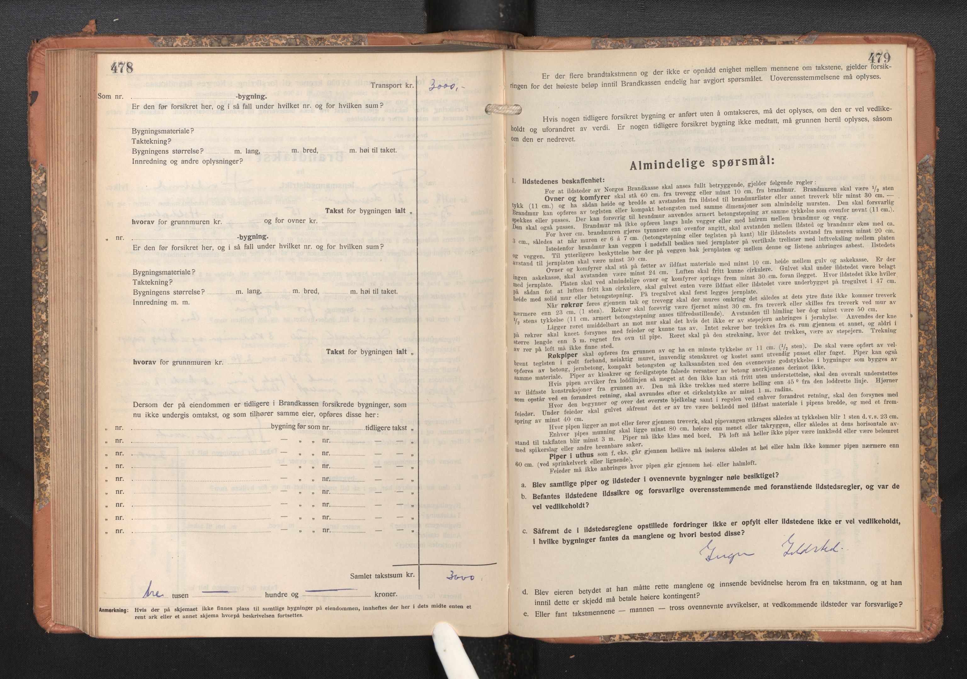 Lensmannen i Fana, SAB/A-31801/0012/L0024: Branntakstprotokoll skjematakst, 1935-1948, s. 478-479