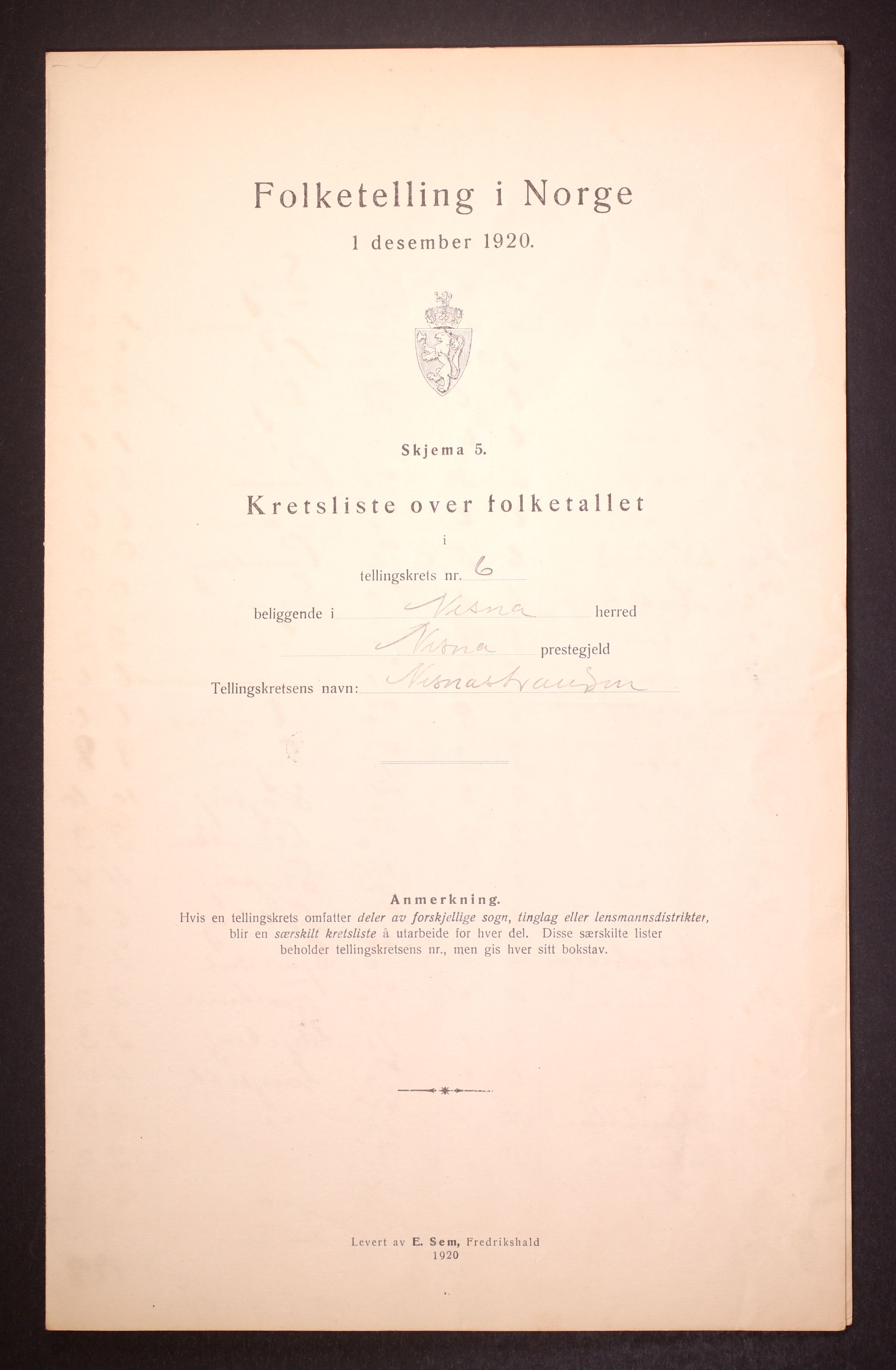 RA, Folketelling 1910 for 1828 Nesna herred, 1910, s. 43