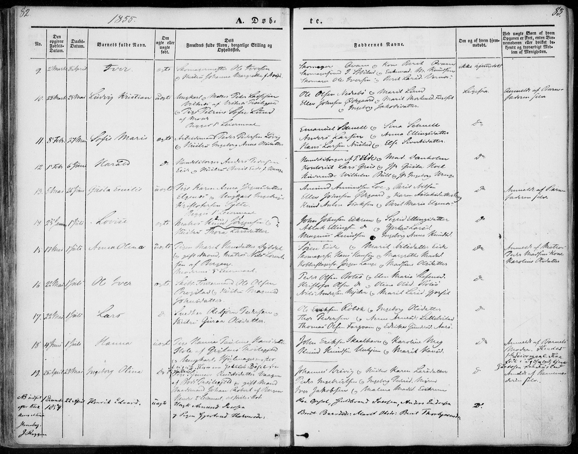 Ministerialprotokoller, klokkerbøker og fødselsregistre - Møre og Romsdal, SAT/A-1454/558/L0689: Ministerialbok nr. 558A03, 1843-1872, s. 82-83