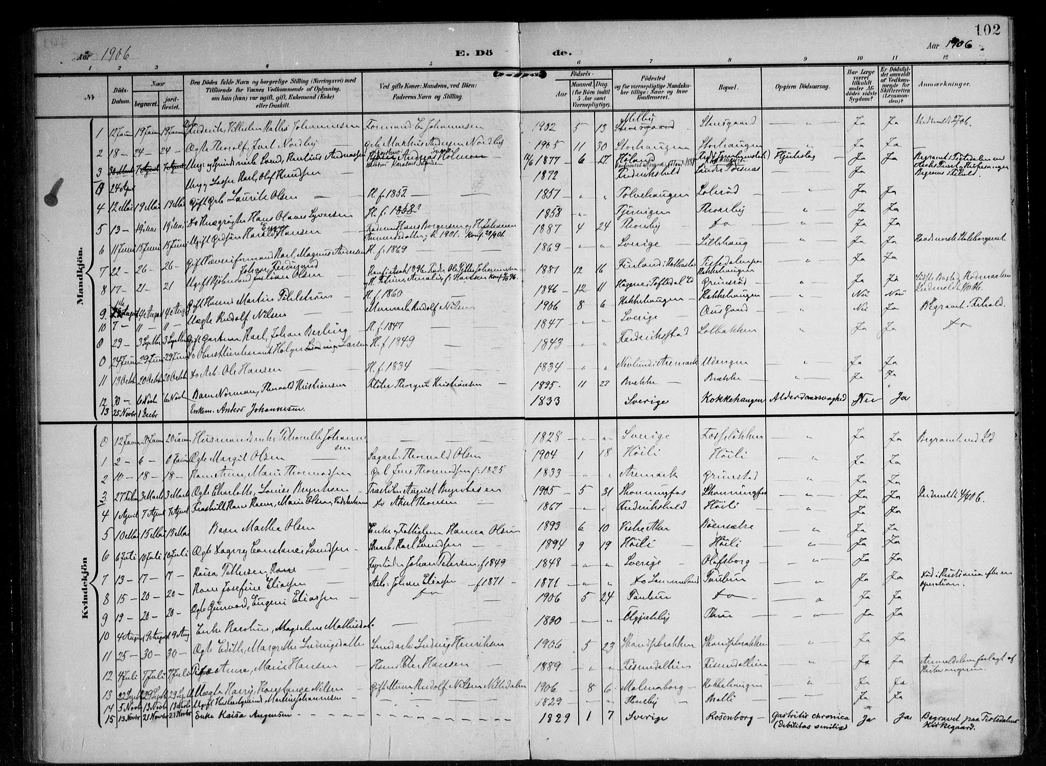 Berg prestekontor Kirkebøker, AV/SAO-A-10902/F/Fb/L0003: Ministerialbok nr. II 3, 1903-1919, s. 102