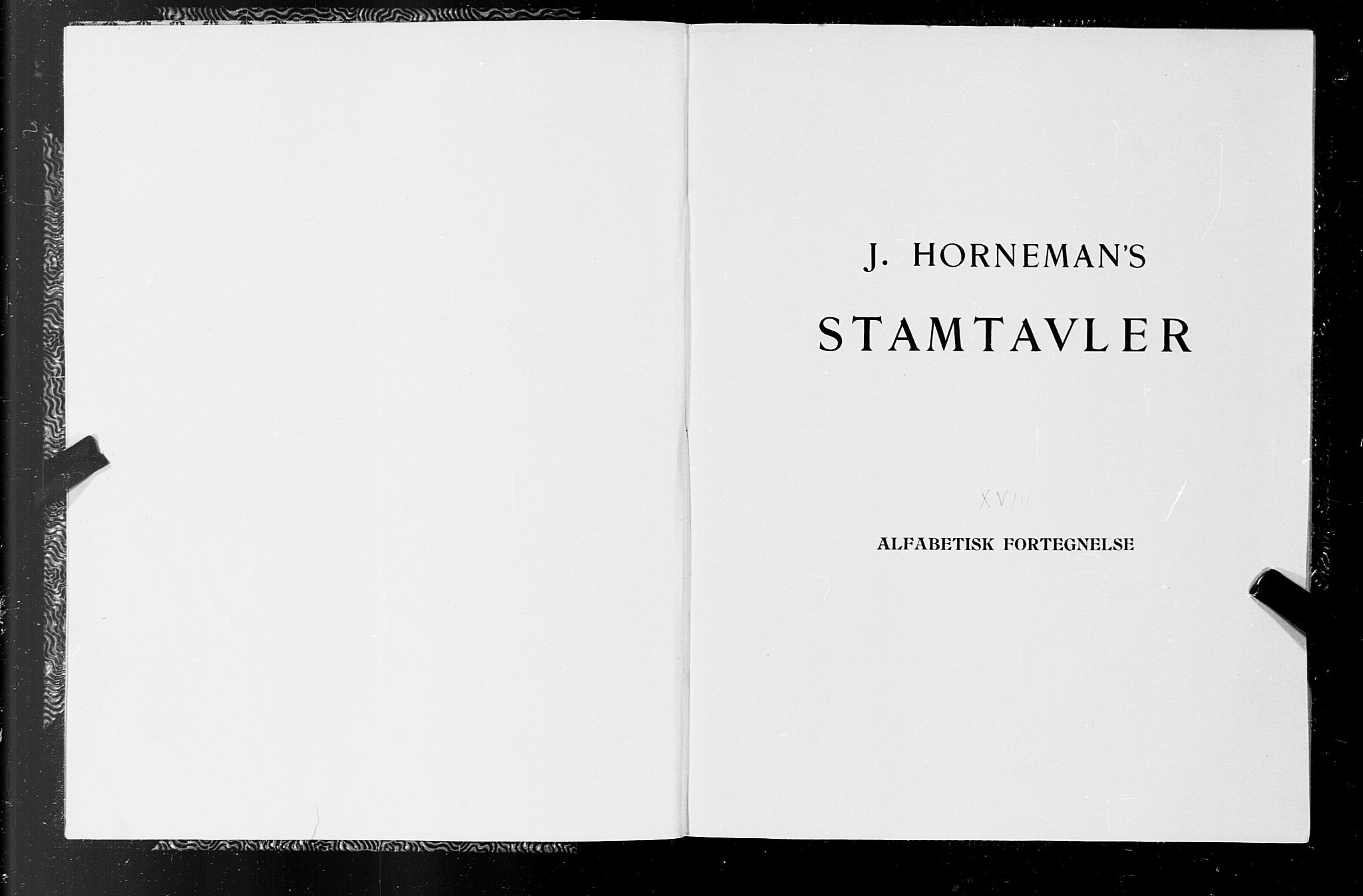 Hornemans samlinger, SAT/PA-X/A/L0018: Alfabetisk fortegnelse, 1600-1886