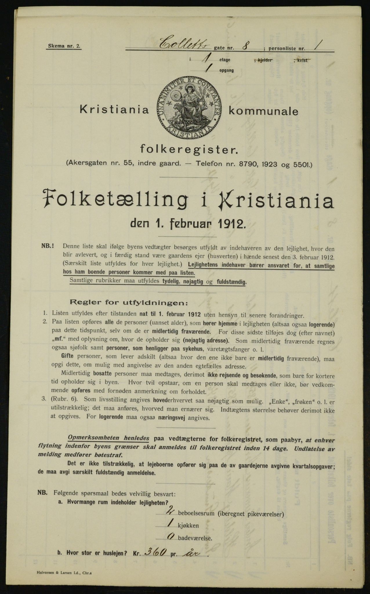 OBA, Kommunal folketelling 1.2.1912 for Kristiania, 1912, s. 12946