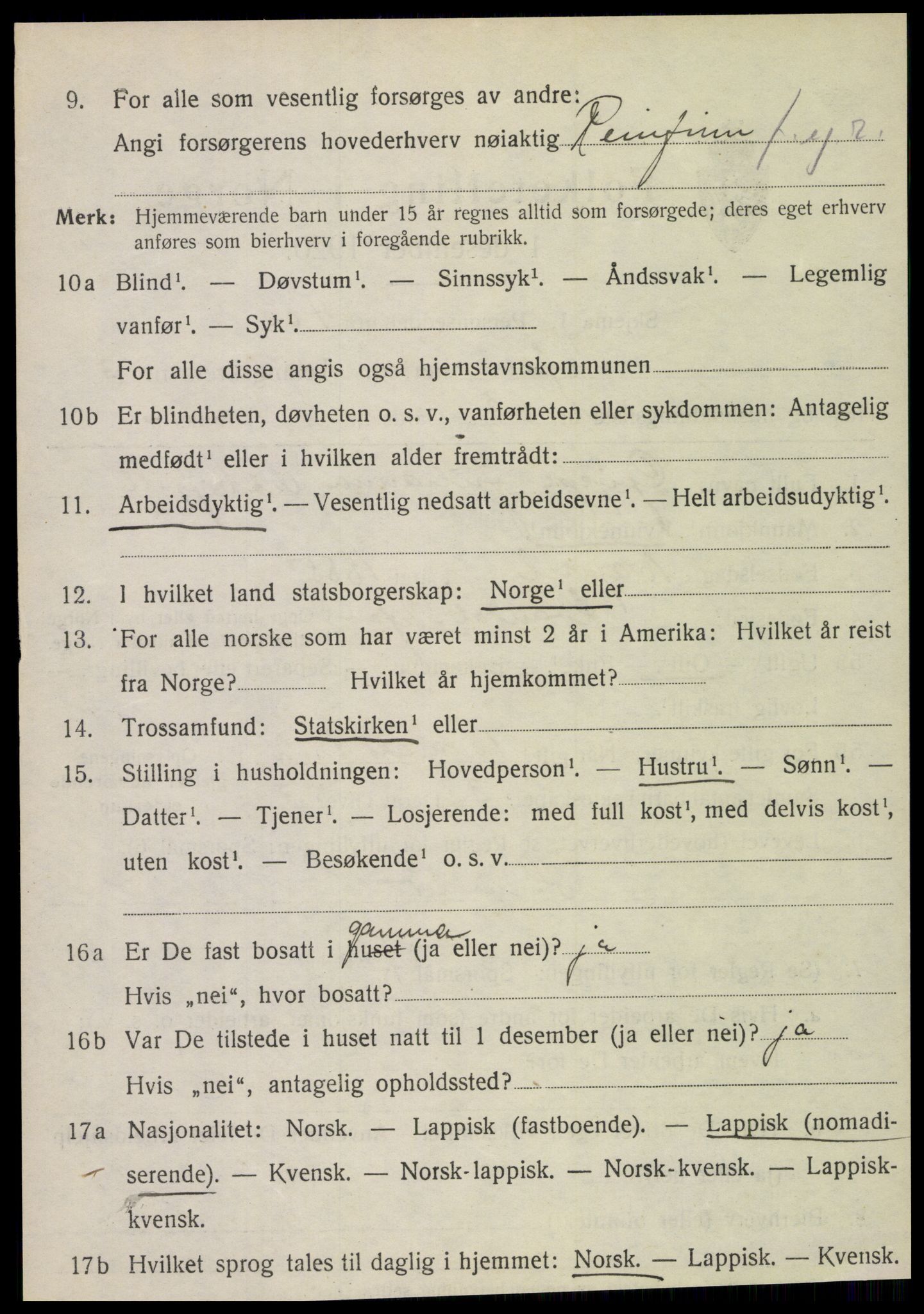 SAT, Folketelling 1920 for 1824 Vefsn herred, 1920, s. 2826