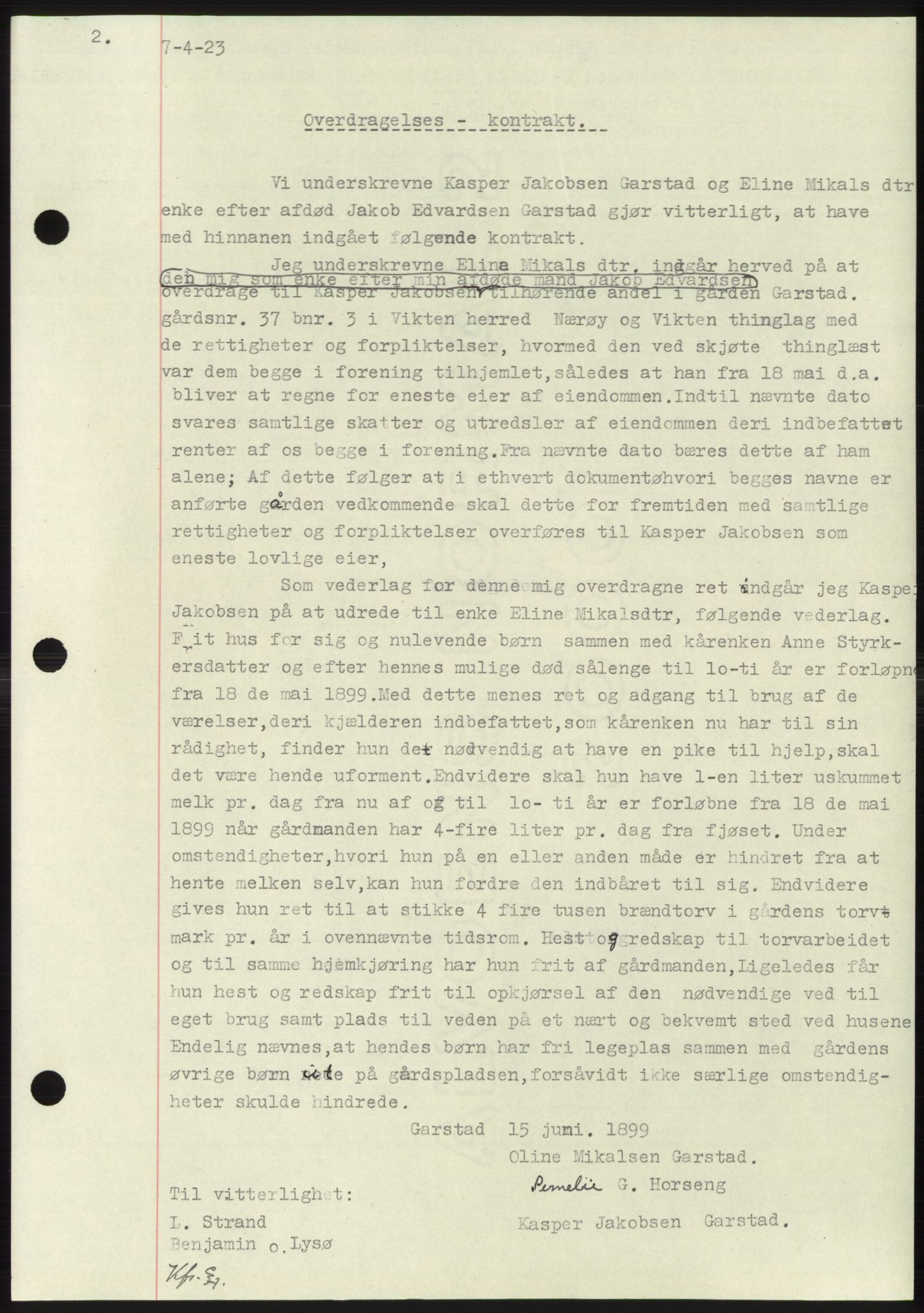 Namdal sorenskriveri, SAT/A-4133/1/2/2C: Pantebok nr. -, 1922-1925, Tingl.dato: 07.04.1923