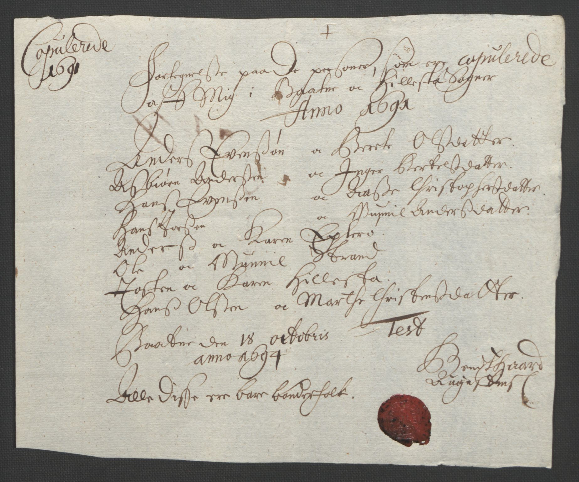 Rentekammeret inntil 1814, Reviderte regnskaper, Fogderegnskap, RA/EA-4092/R32/L1864: Fogderegnskap Jarlsberg grevskap, 1691, s. 157