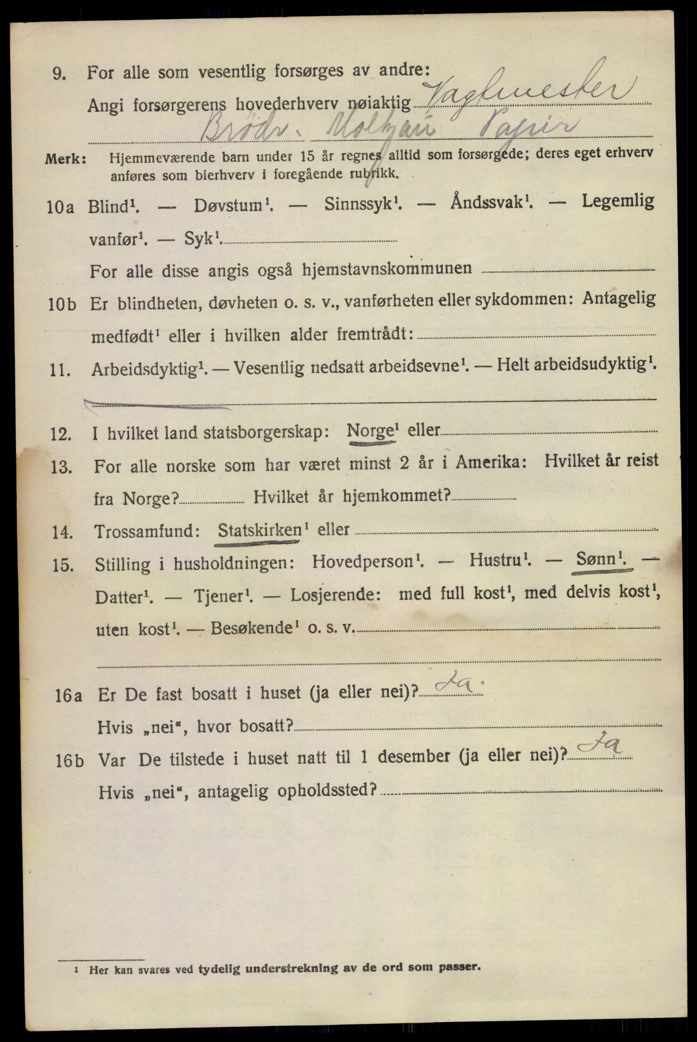 SAO, Folketelling 1920 for 0301 Kristiania kjøpstad, 1920, s. 366580