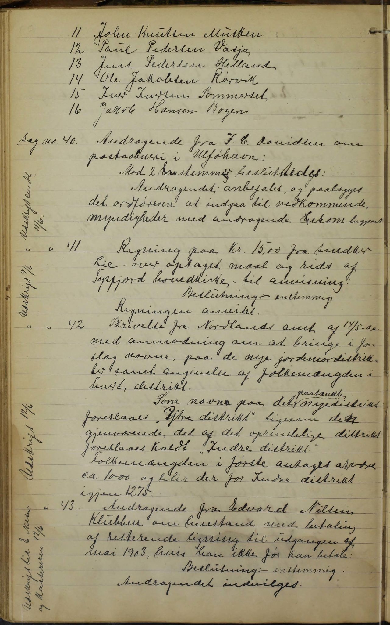 Tysfjord kommune. Formannskapet, AIN/K-18500.150/100/L0002: Forhandlingsprotokoll for Tysfjordens formandskap, 1895-1912