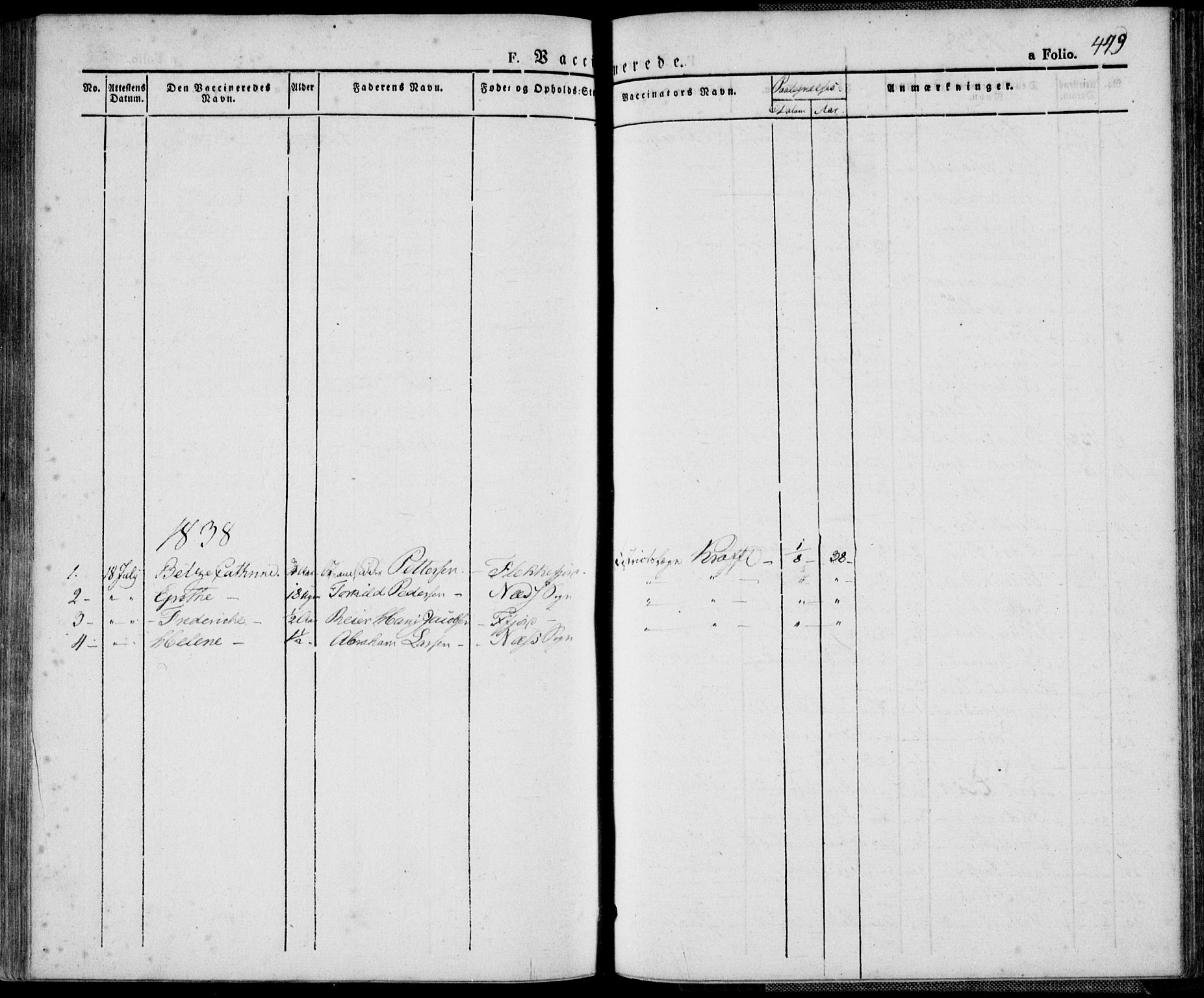 Flekkefjord sokneprestkontor, AV/SAK-1111-0012/F/Fa/Fac/L0003: Ministerialbok nr. A 3, 1826-1841, s. 449