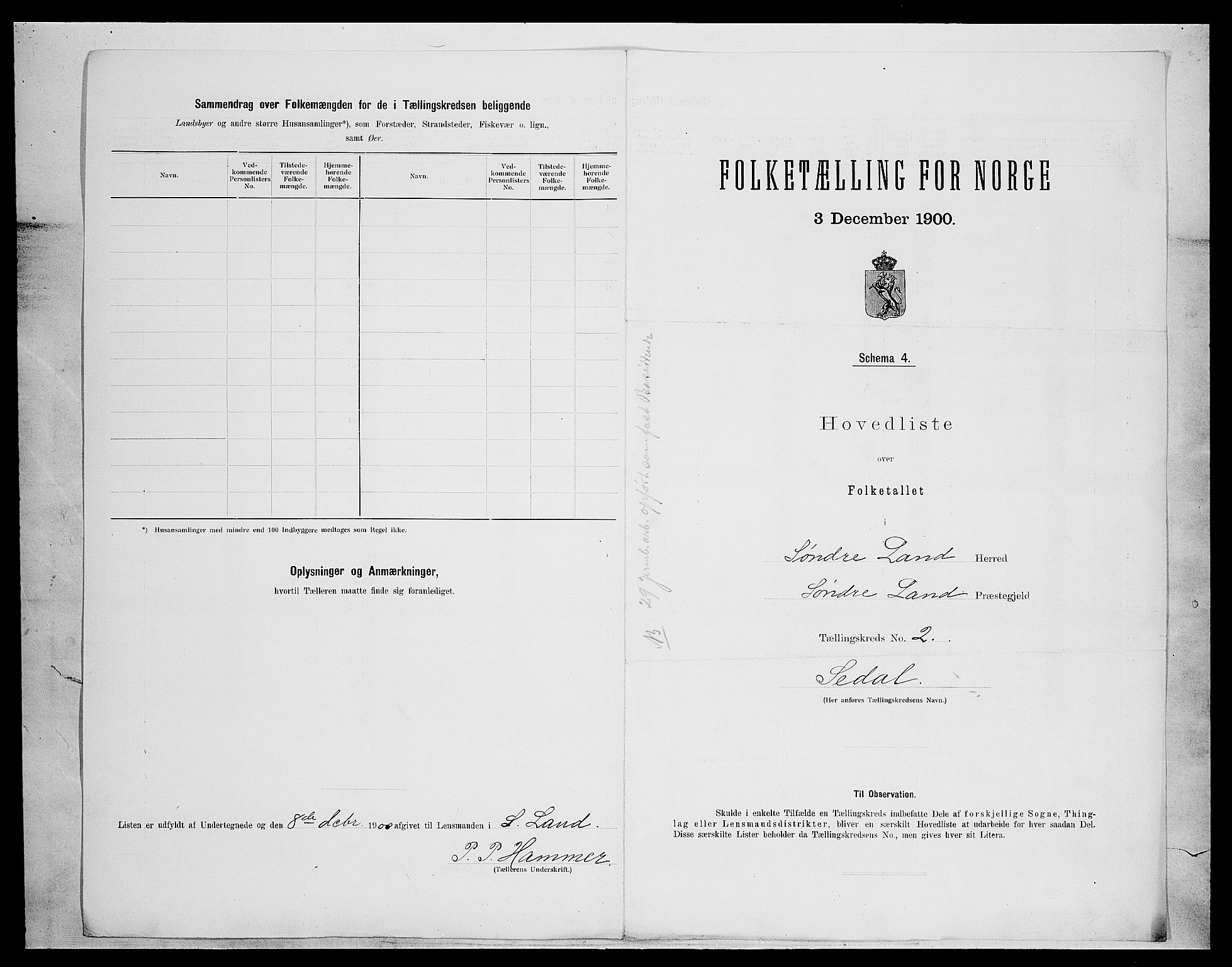 SAH, Folketelling 1900 for 0536 Søndre Land herred, 1900, s. 27