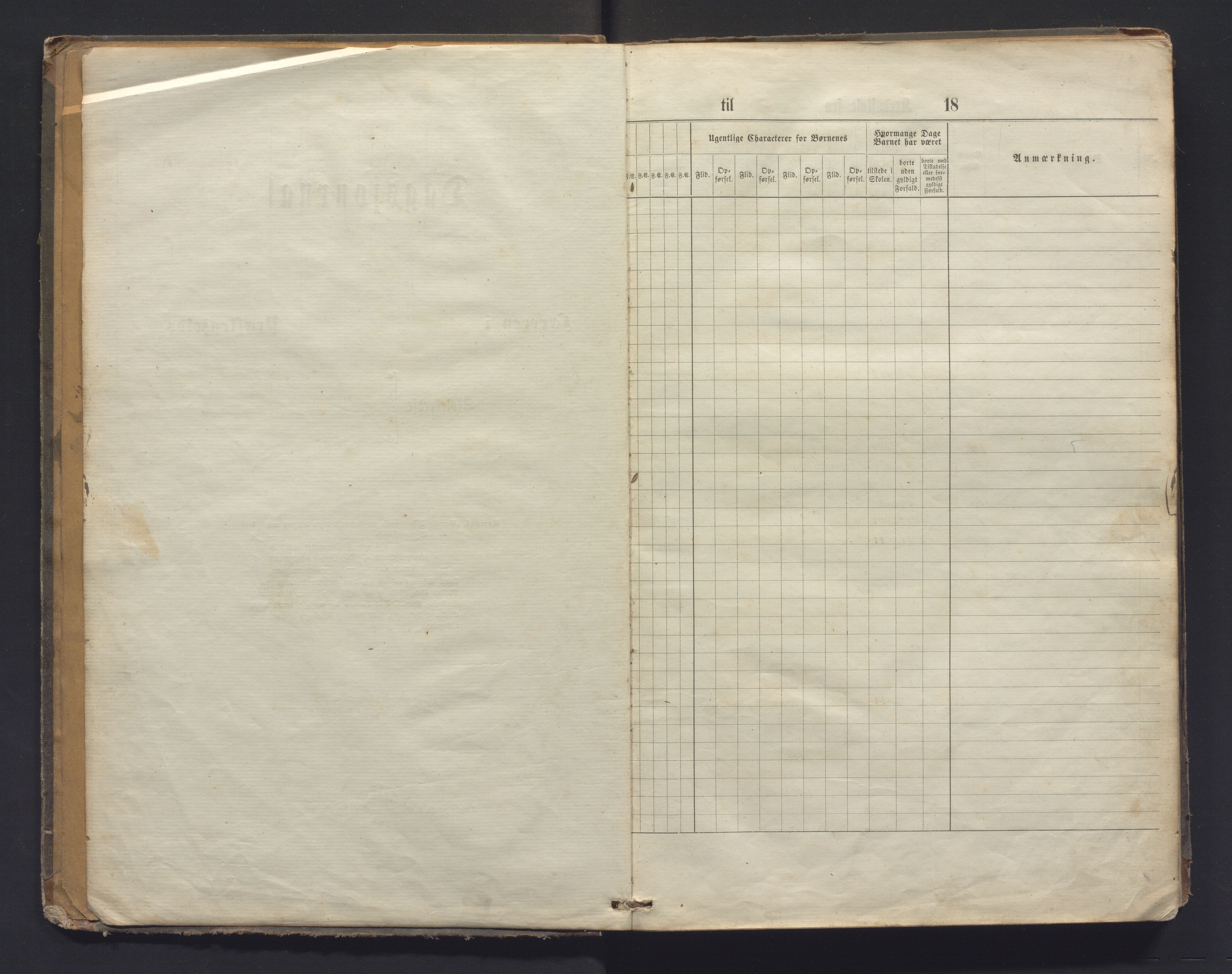 Strandvik kommune. Barneskulane, IKAH/1240-231/G/Ga/L0018: Dagjournal for læraren i Fuse Præstegjelds skolekredse, 1863-1878