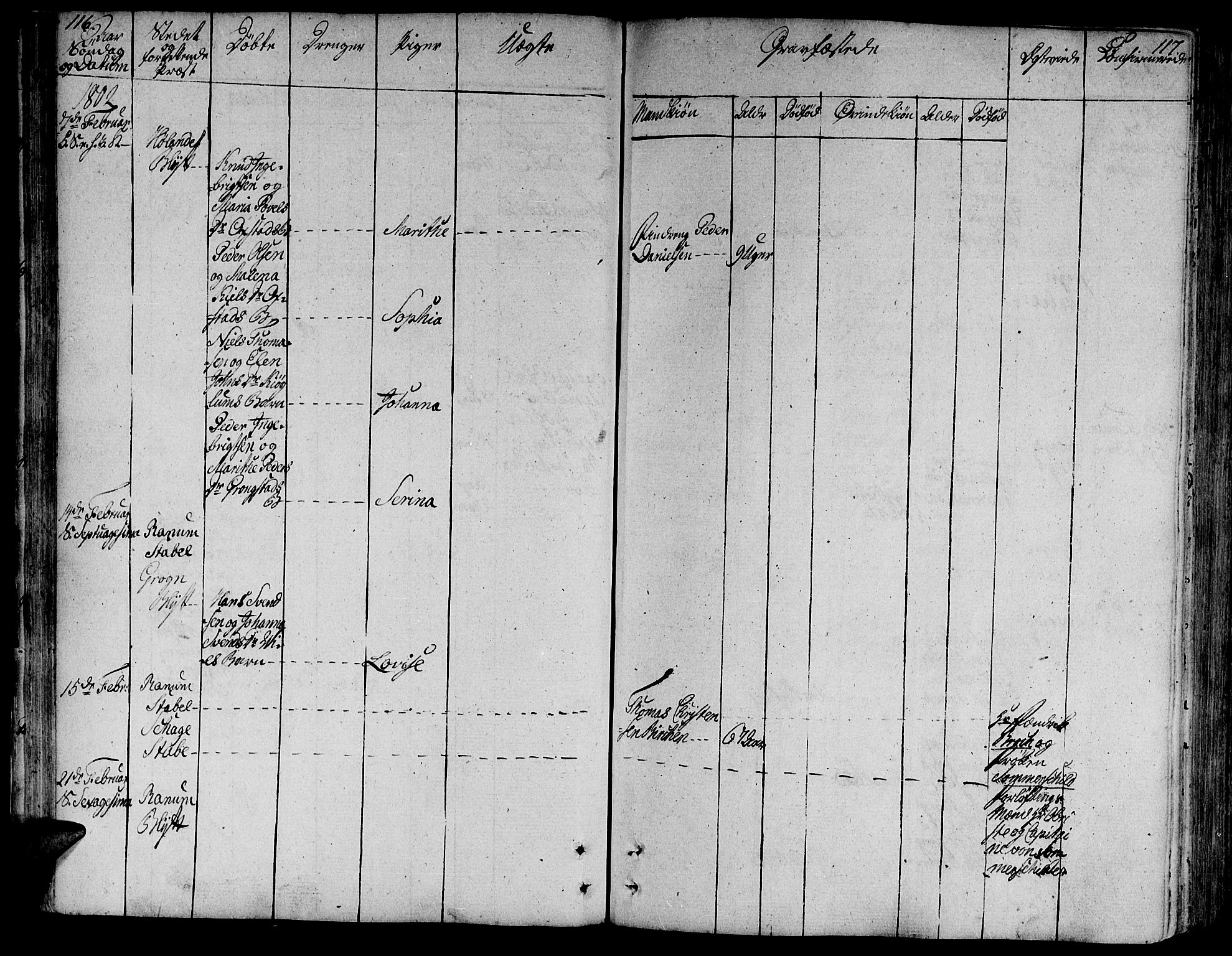 Ministerialprotokoller, klokkerbøker og fødselsregistre - Nord-Trøndelag, SAT/A-1458/764/L0545: Ministerialbok nr. 764A05, 1799-1816, s. 116-117